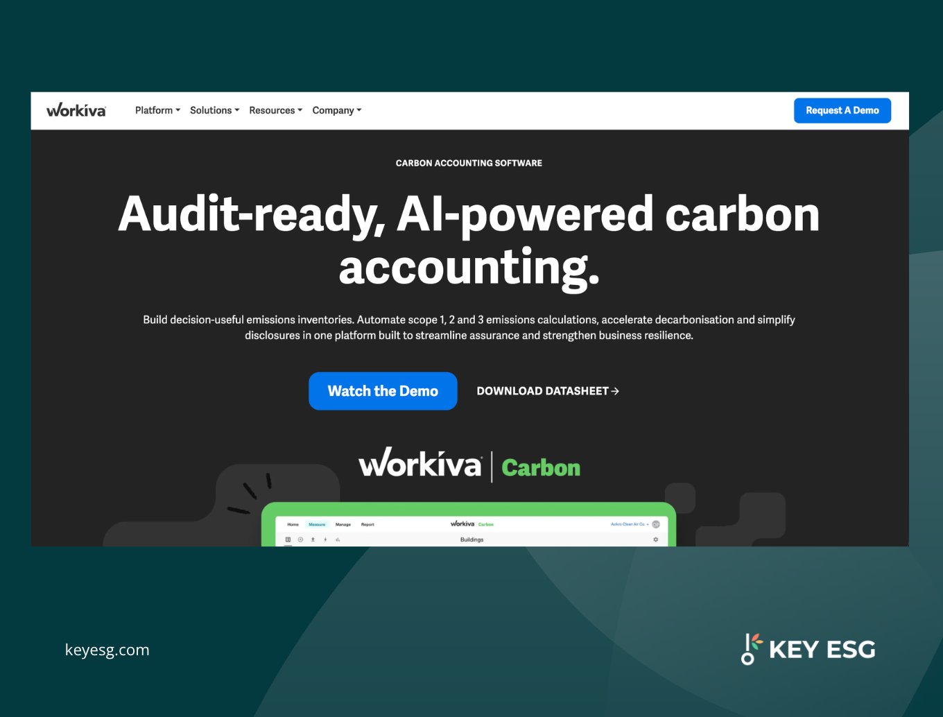 Screenshot of Workiva platform