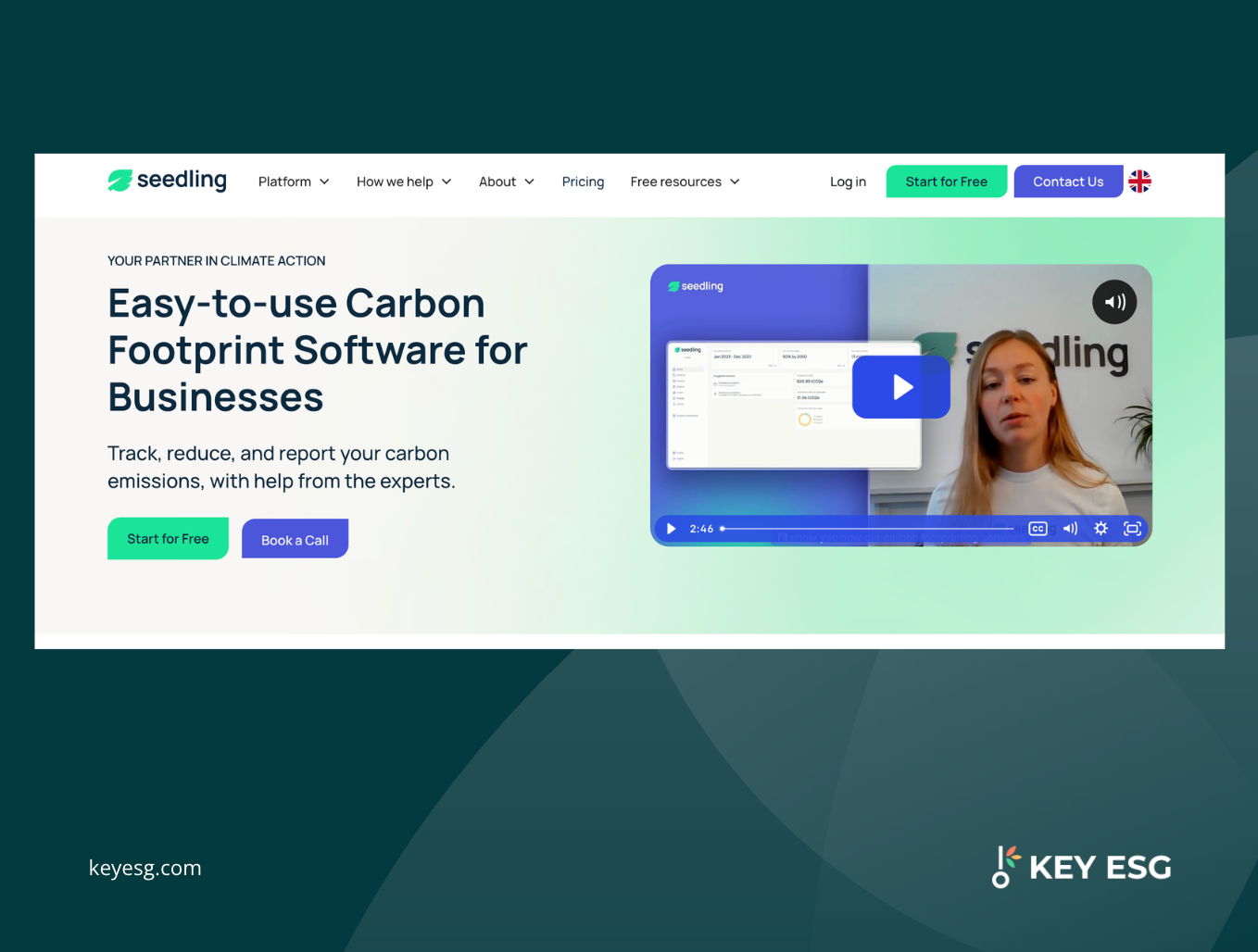 Screenshot of Seedling platform