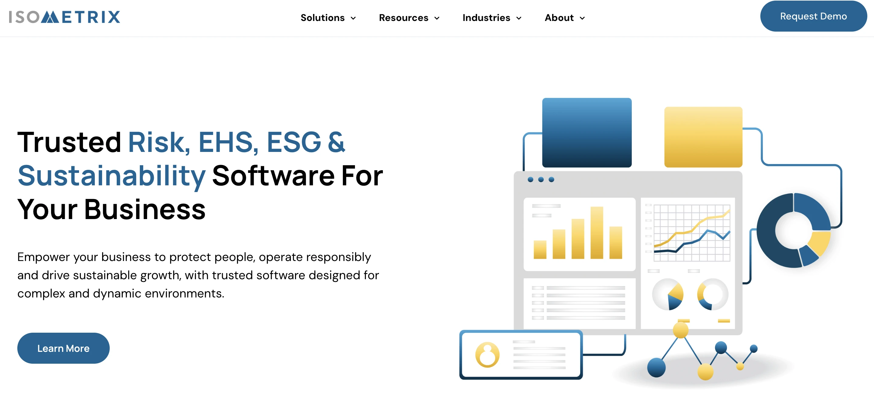 Screenshot of IsoMetrix homepage