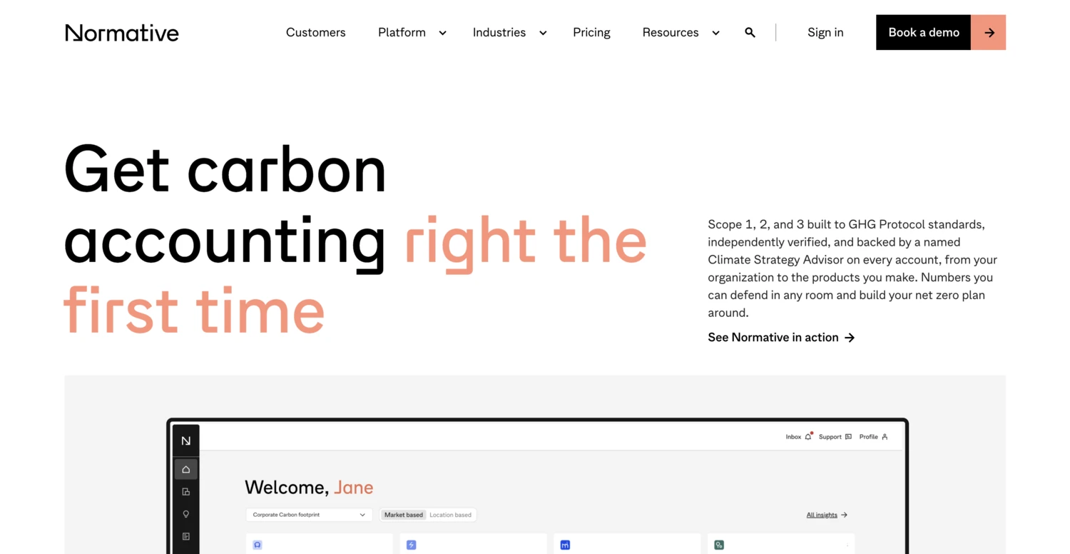 Screenshot of Nor platform