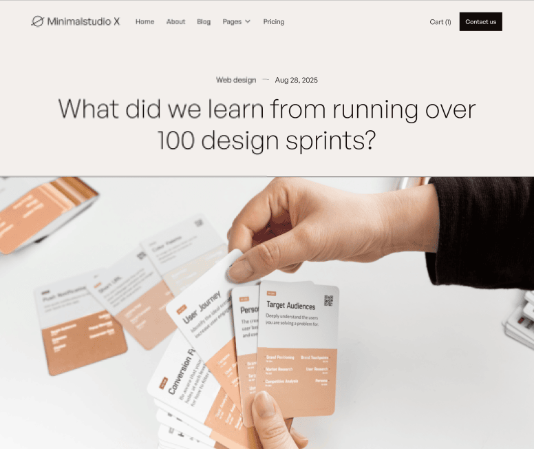 Minimalstudio X - Blog Post Main Page - Minimal Agency Webflow Template