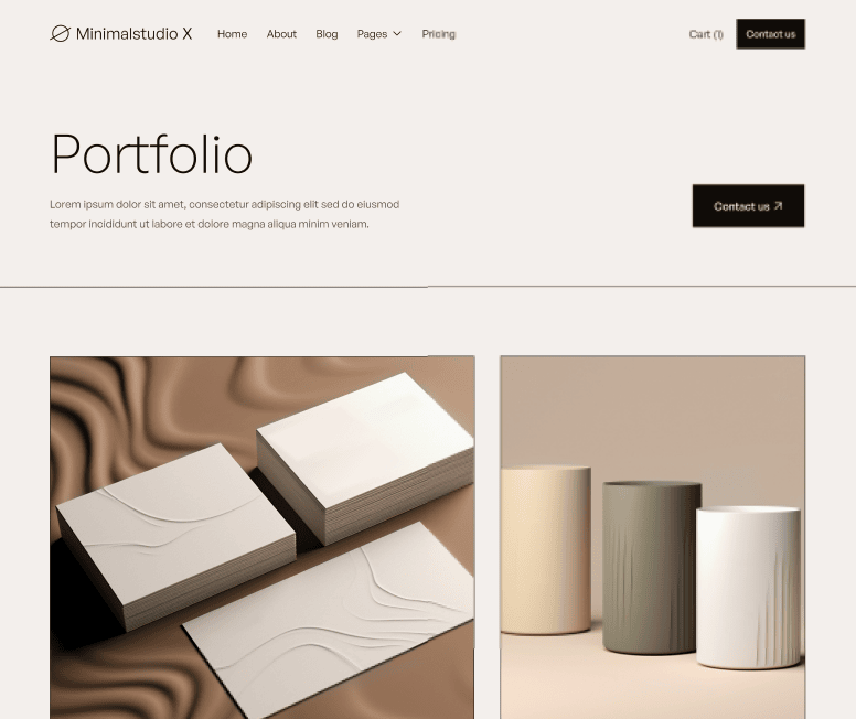 Minimalstudio X - Portfolio V3 Main Page - Minimal Agency Webflow Template
