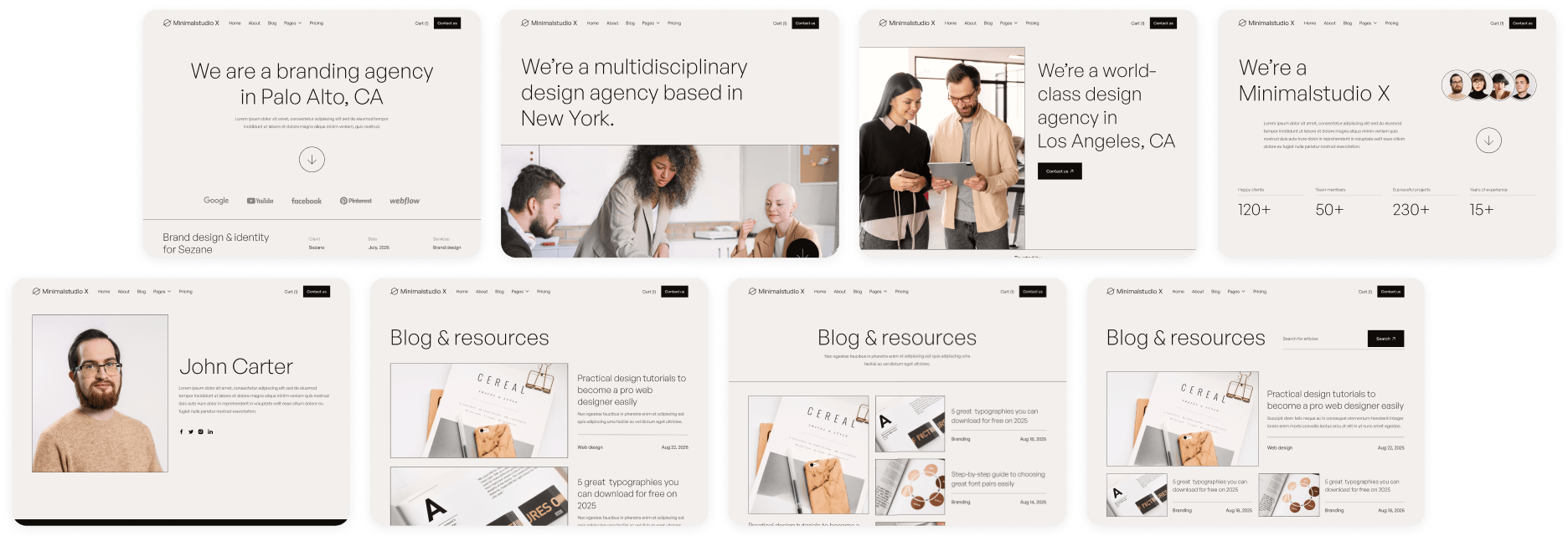 Minimalstudio X - Buy Now On Webflow Banner - Minimal Agency Webflow Template
