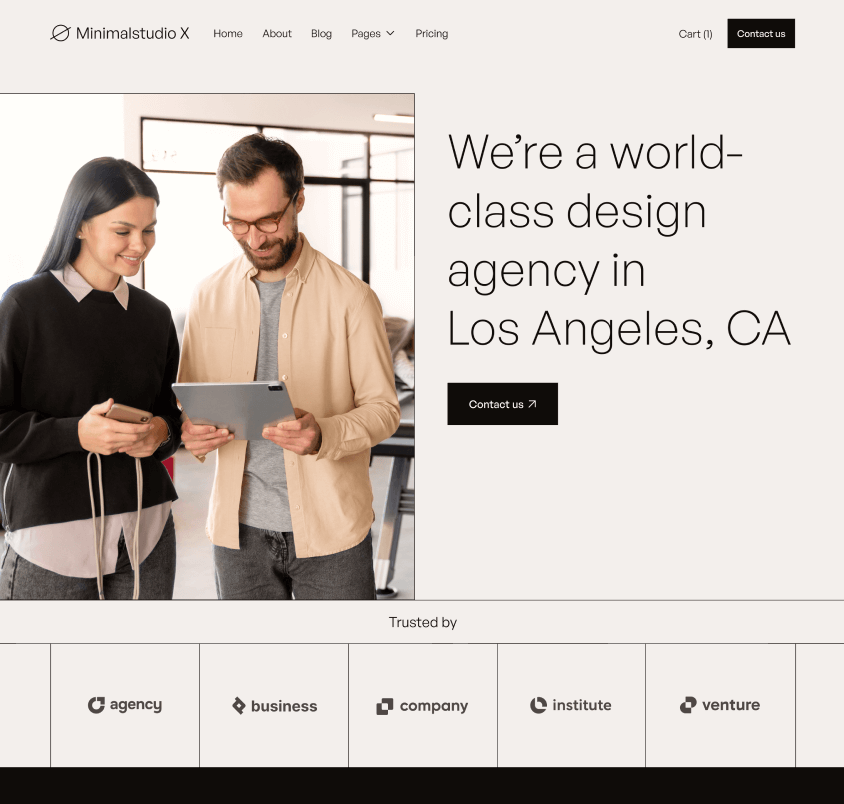 Minimalstudio X - Home V3 Page - Minimal Agency Webflow Template