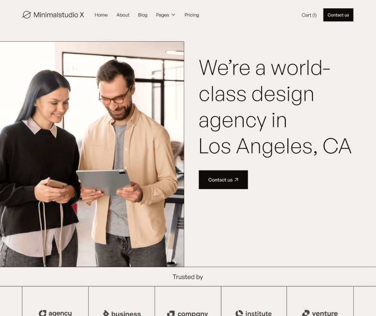 Minimalstudio X - Home V3 Main Page - Minimal Agency Webflow Template