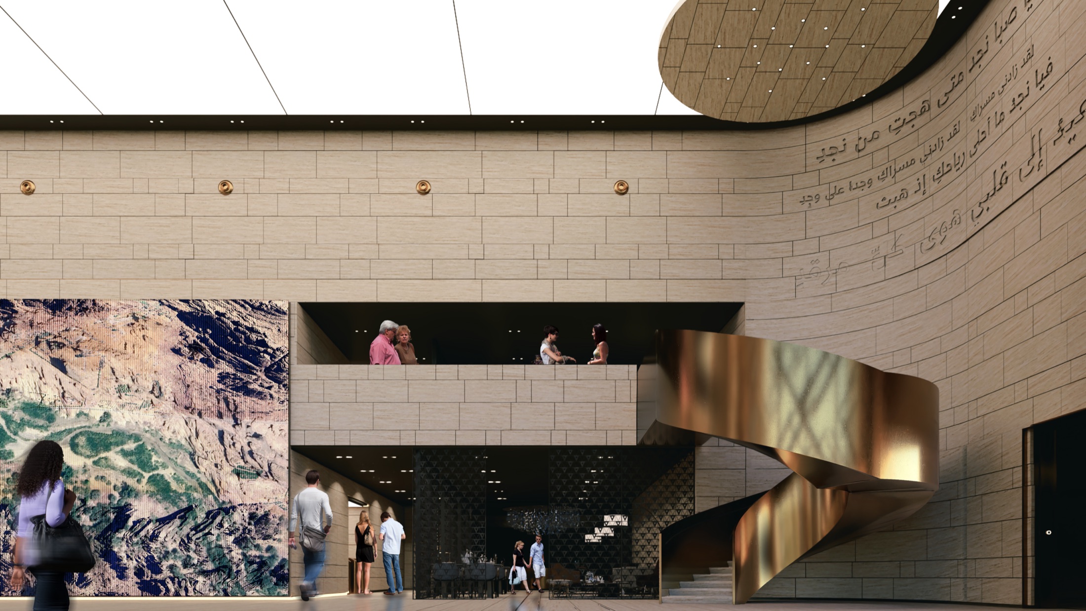 Double-height tower atrium with sculptural staircase designed by nicholas.design