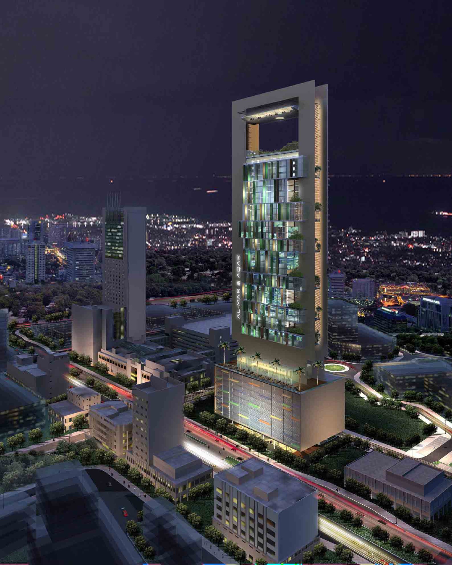Al Sharq commercial tower in Kuwait City designed by nicholas.design