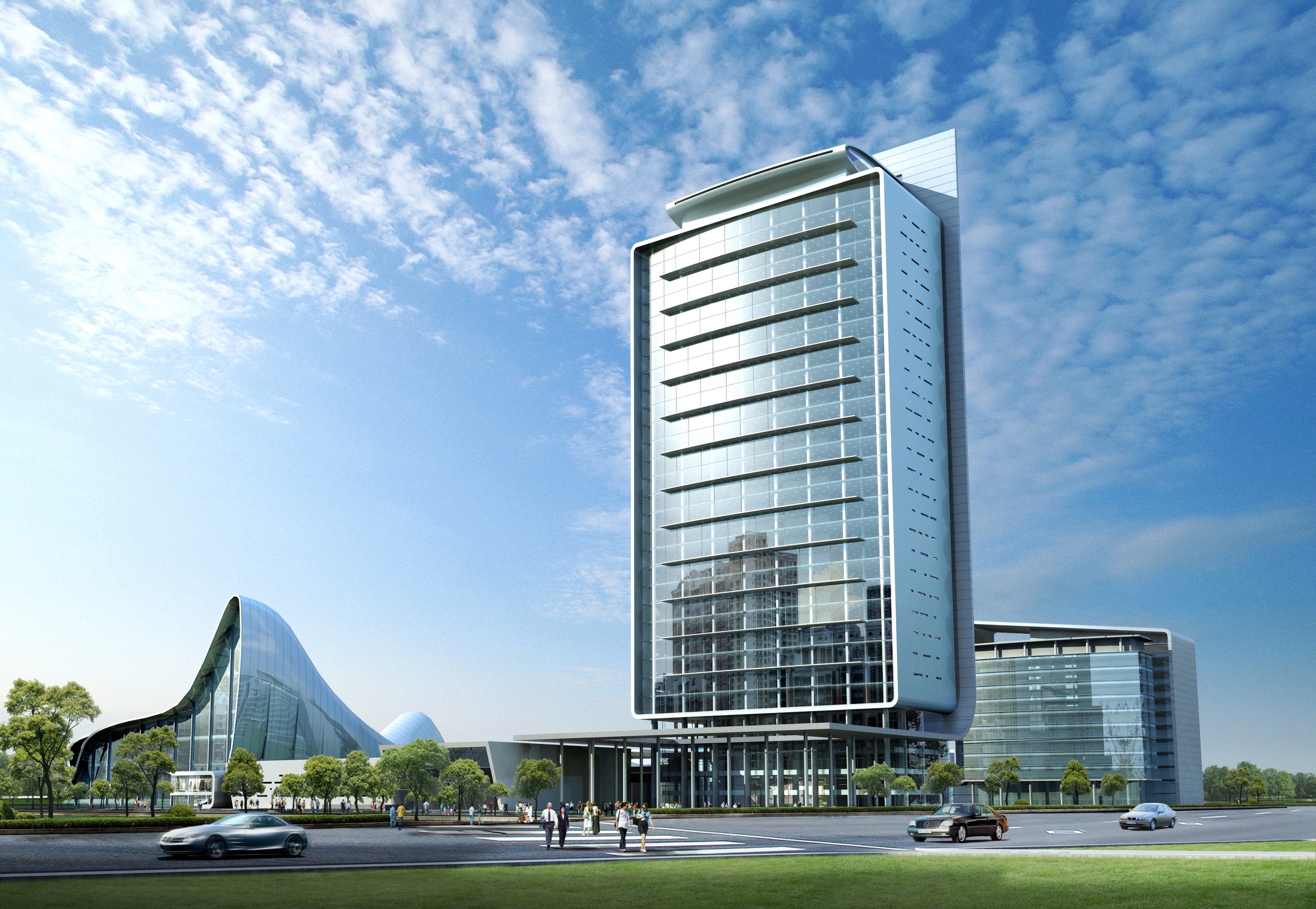 Kuwait Investment Authority office tower in Kuwait City designed by nicholas.design