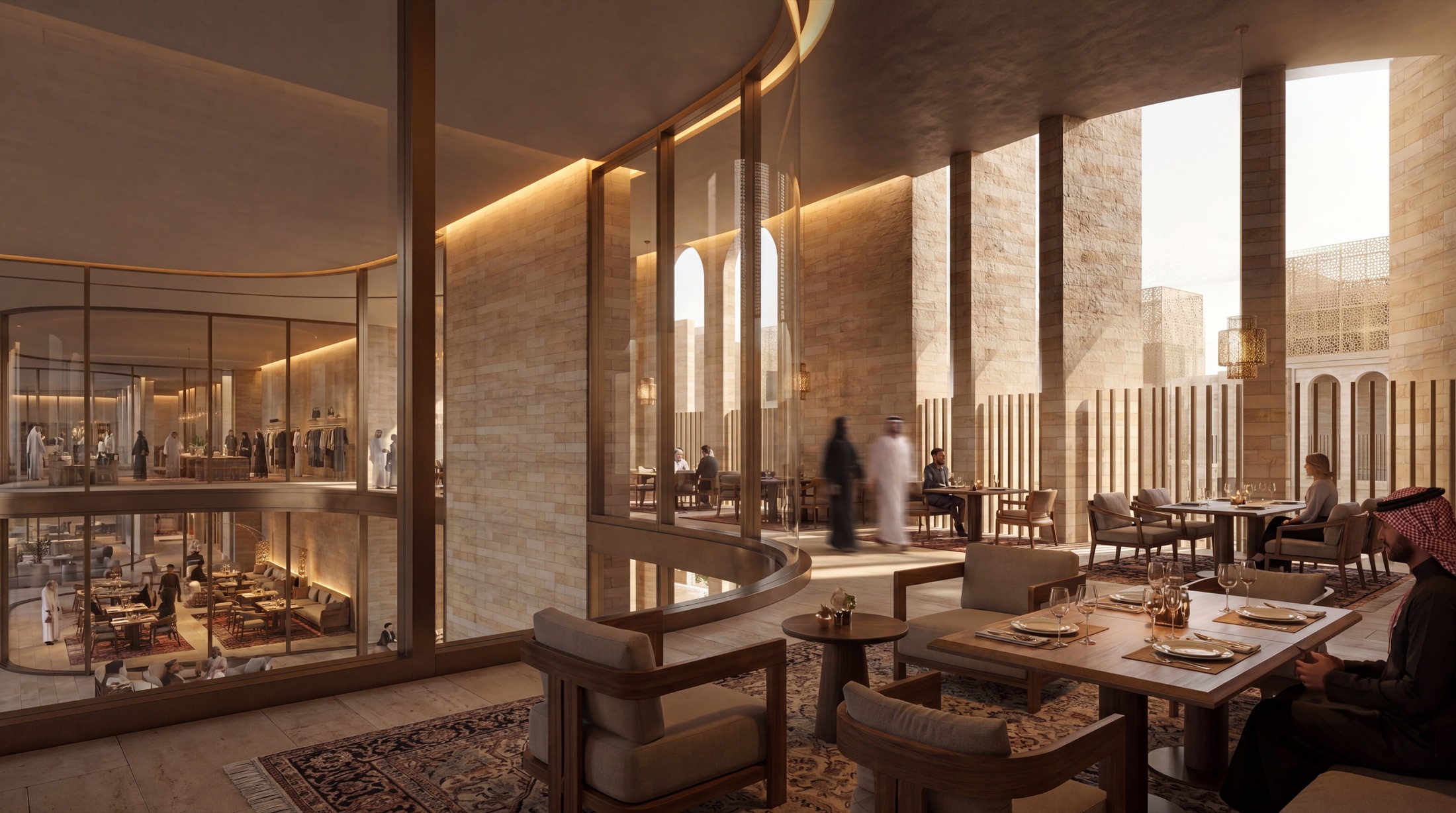 Saudi Arabian retail precinct designed by nicholas.design
