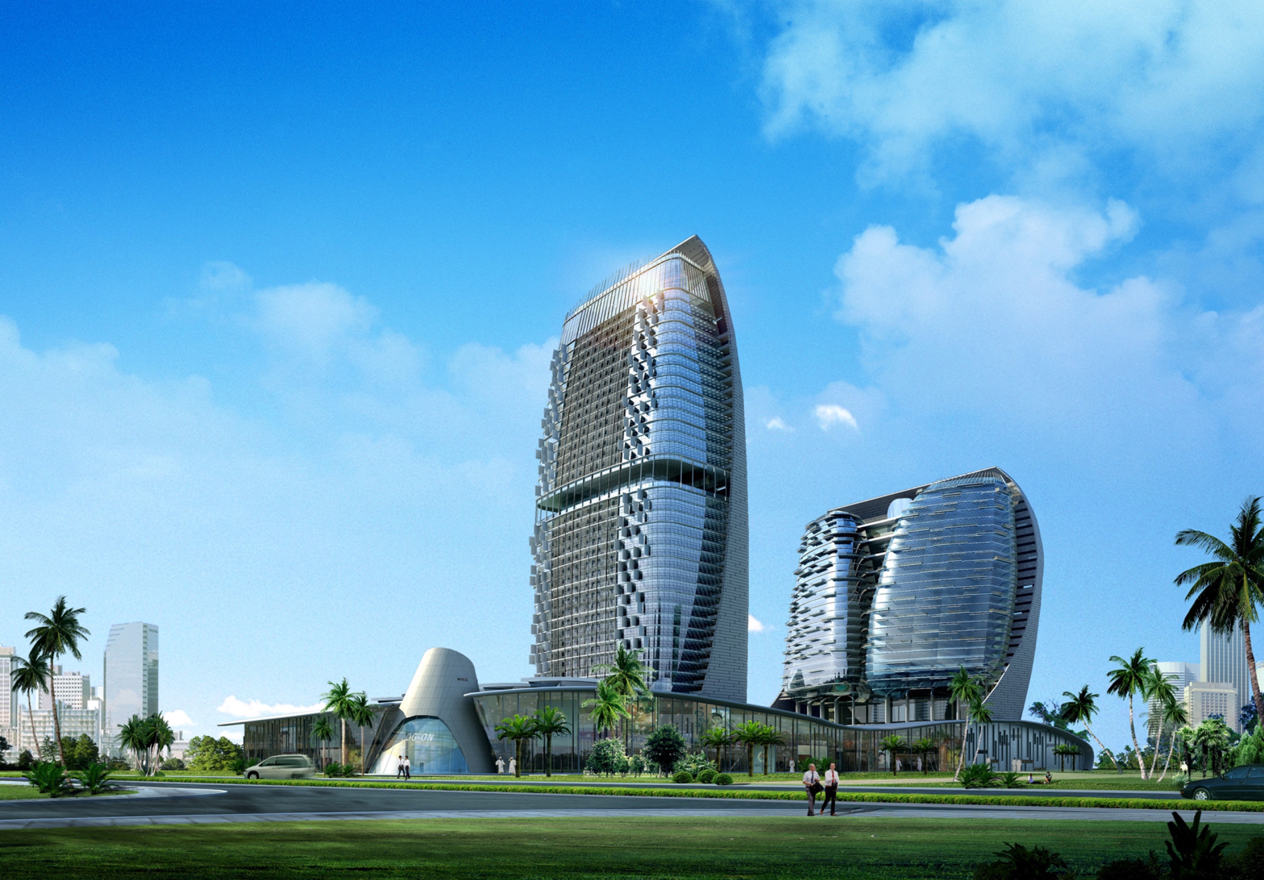 Akaria Towers apartment development in Jeddah designed by nicholas.design