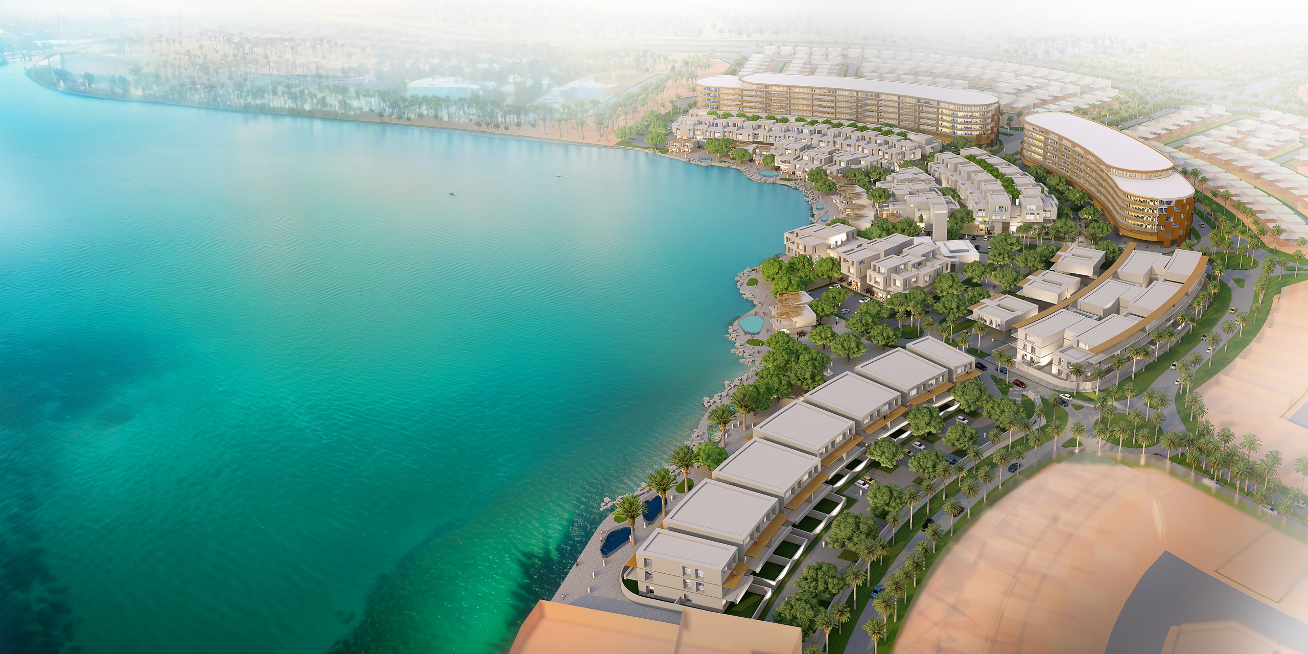 Public realm and connectivity in a Bahrain master plan