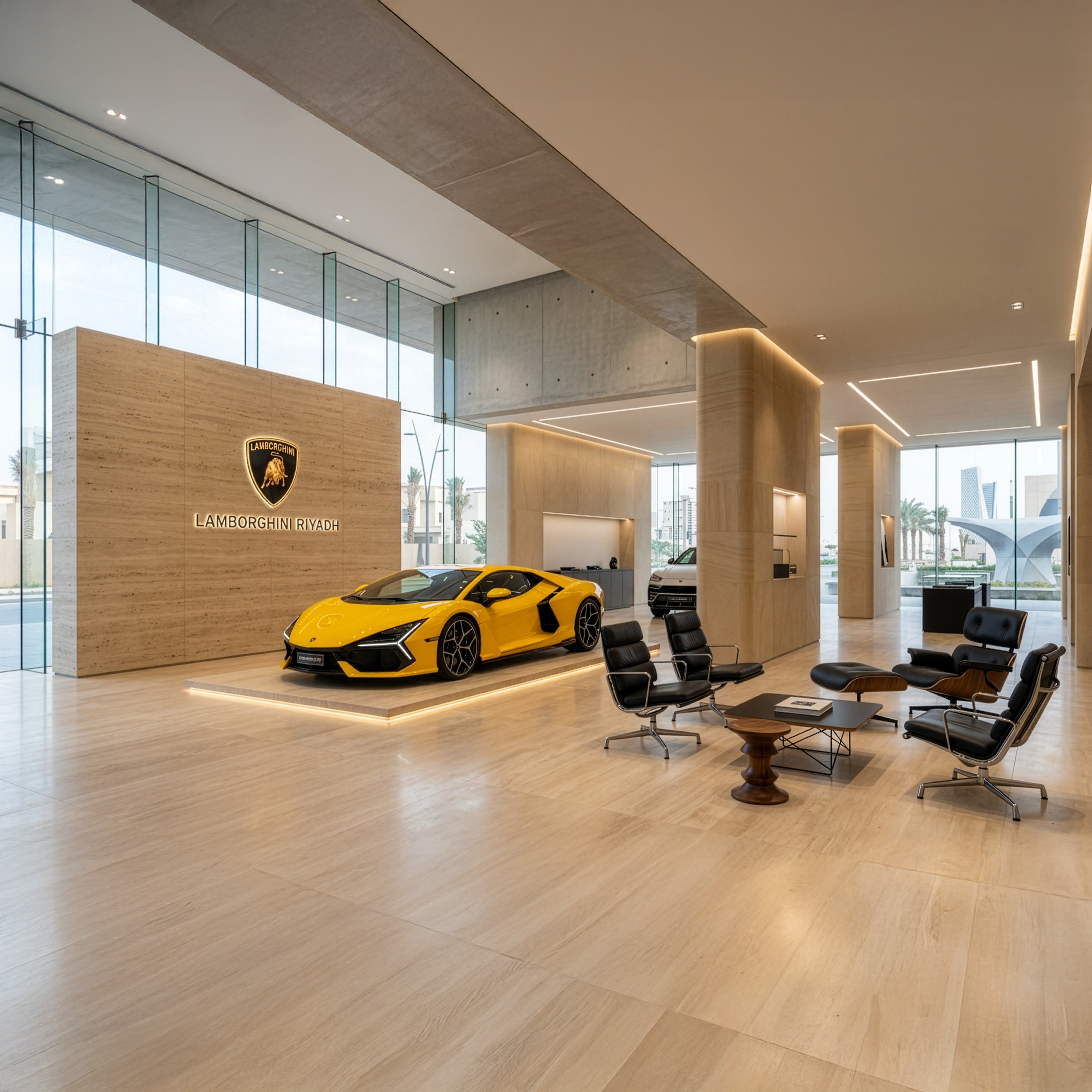 NJD's Heart Tower retail lobby interior designed by nicholas.design