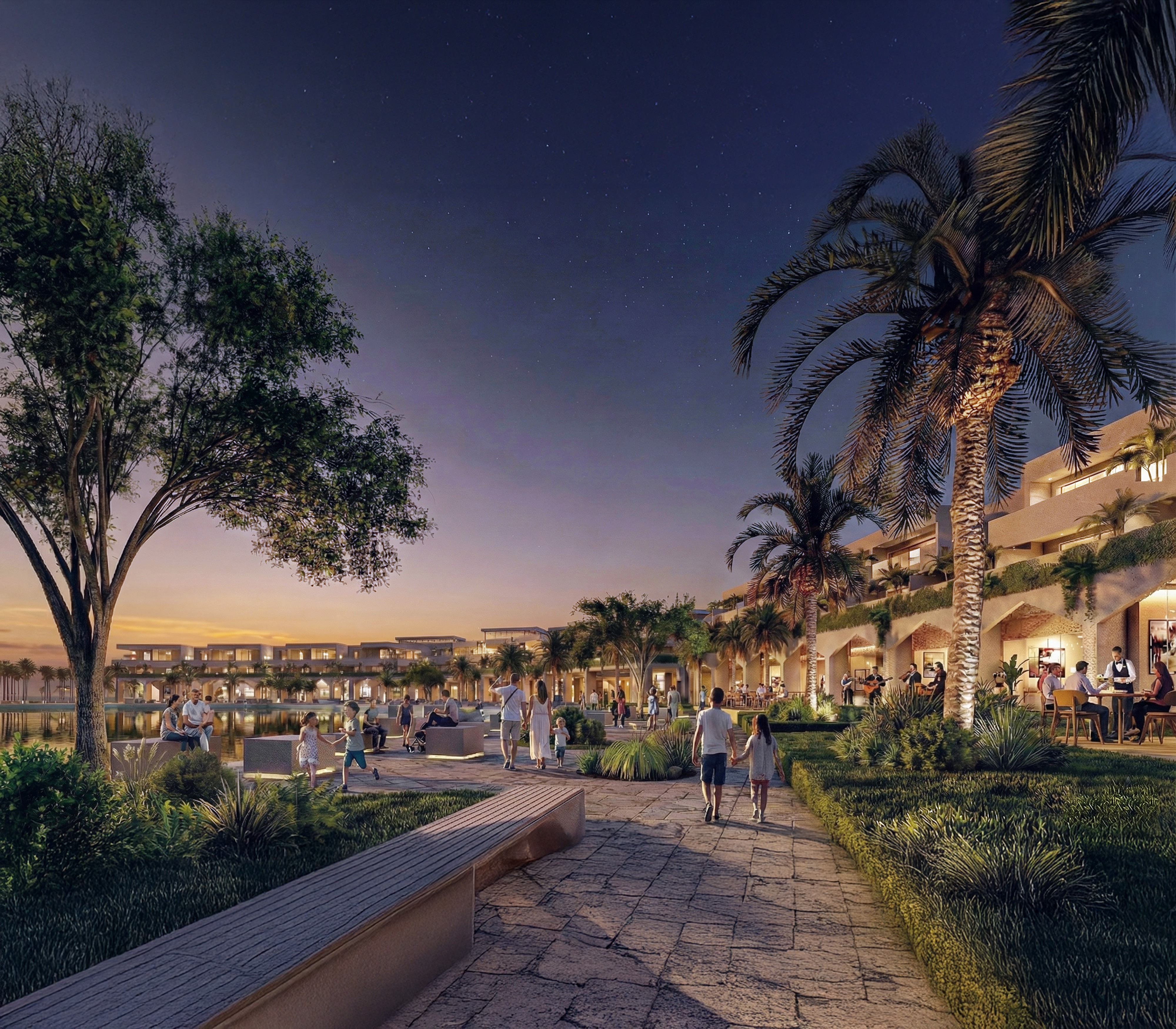 Diyar Al Muharraq waterfront town centre designed by nicholas.design