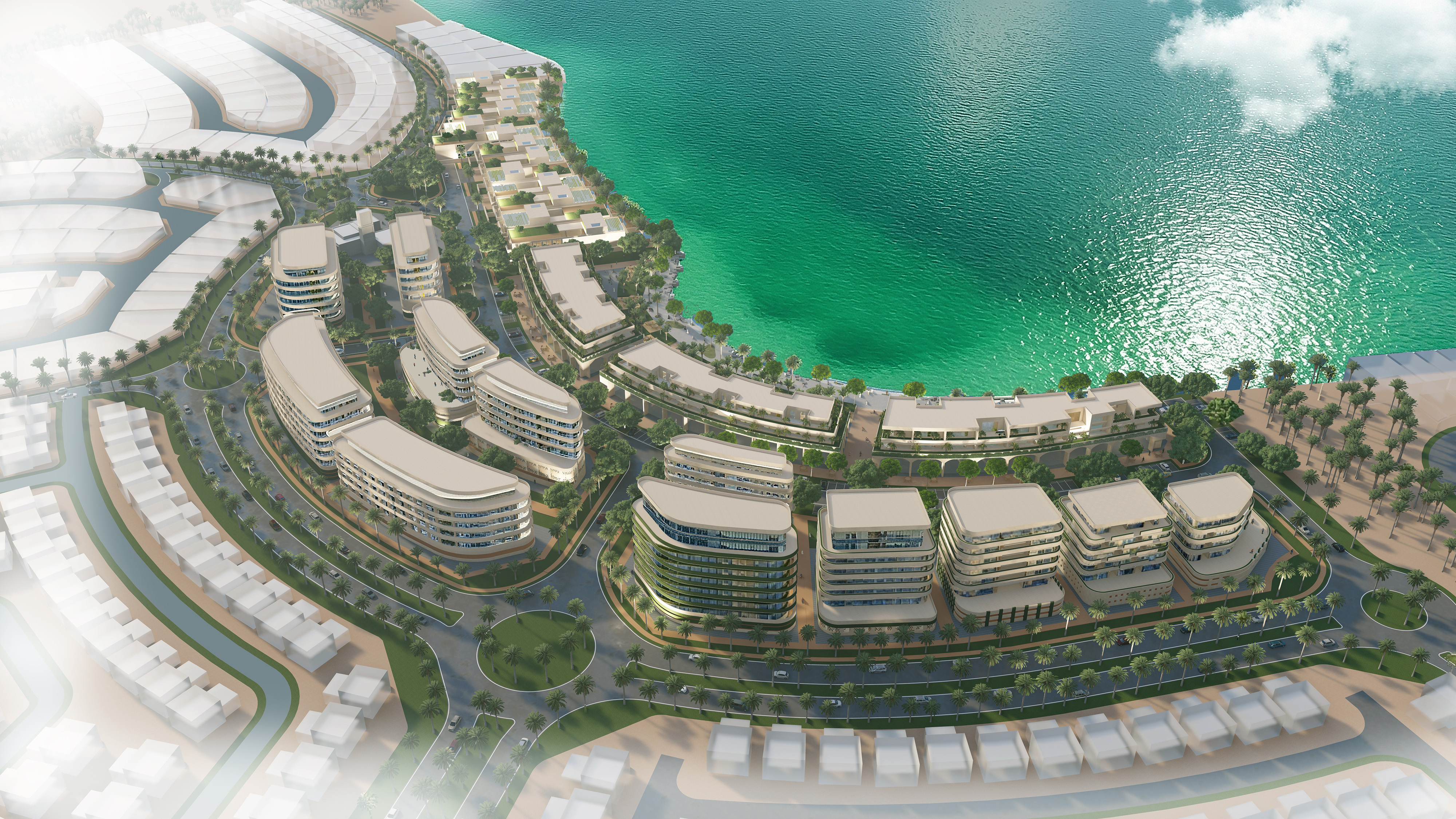 Mixed-use hospitality development in Bahrain designed by nicholas.design