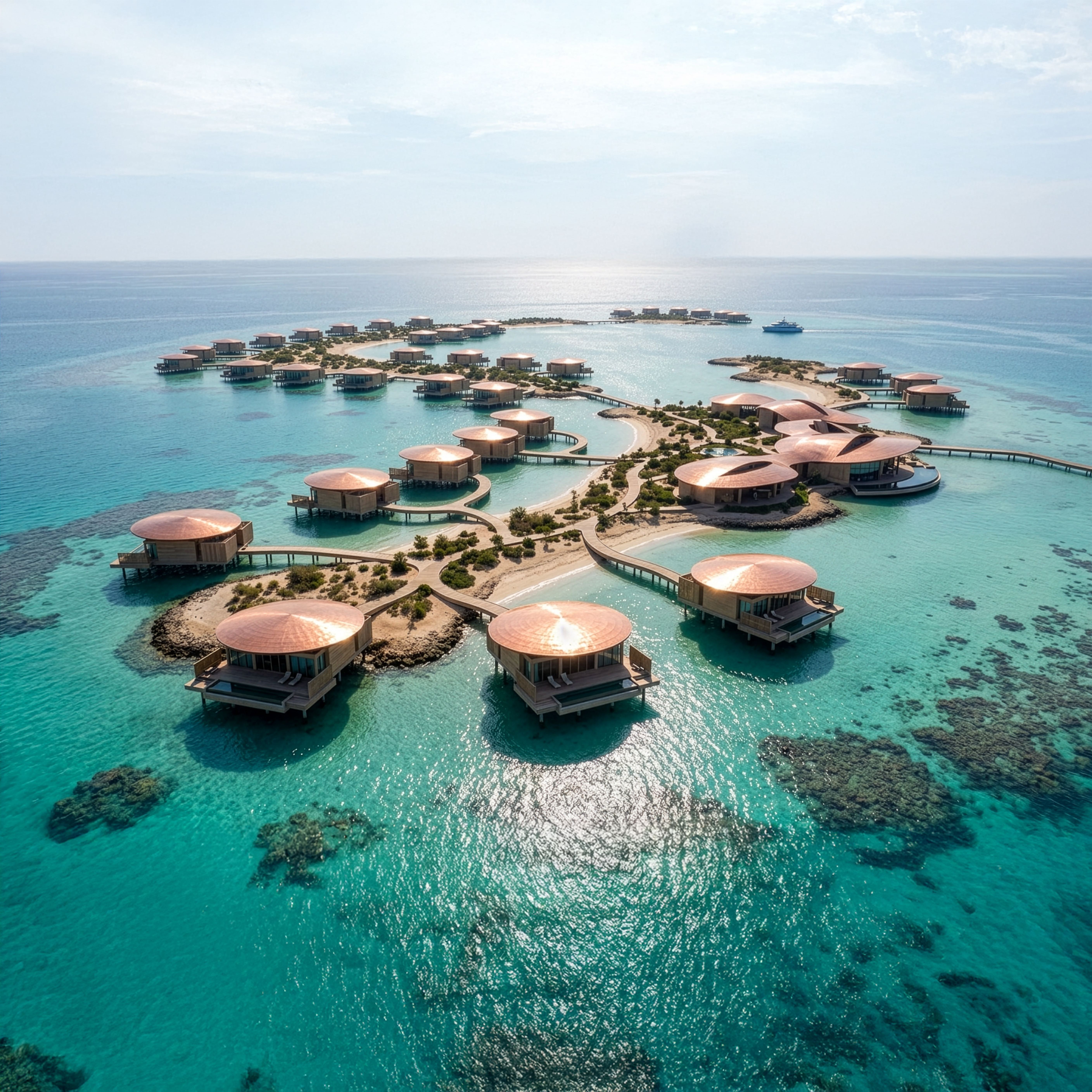 Island resort hotel in Kuwait City designed by nicholas.design