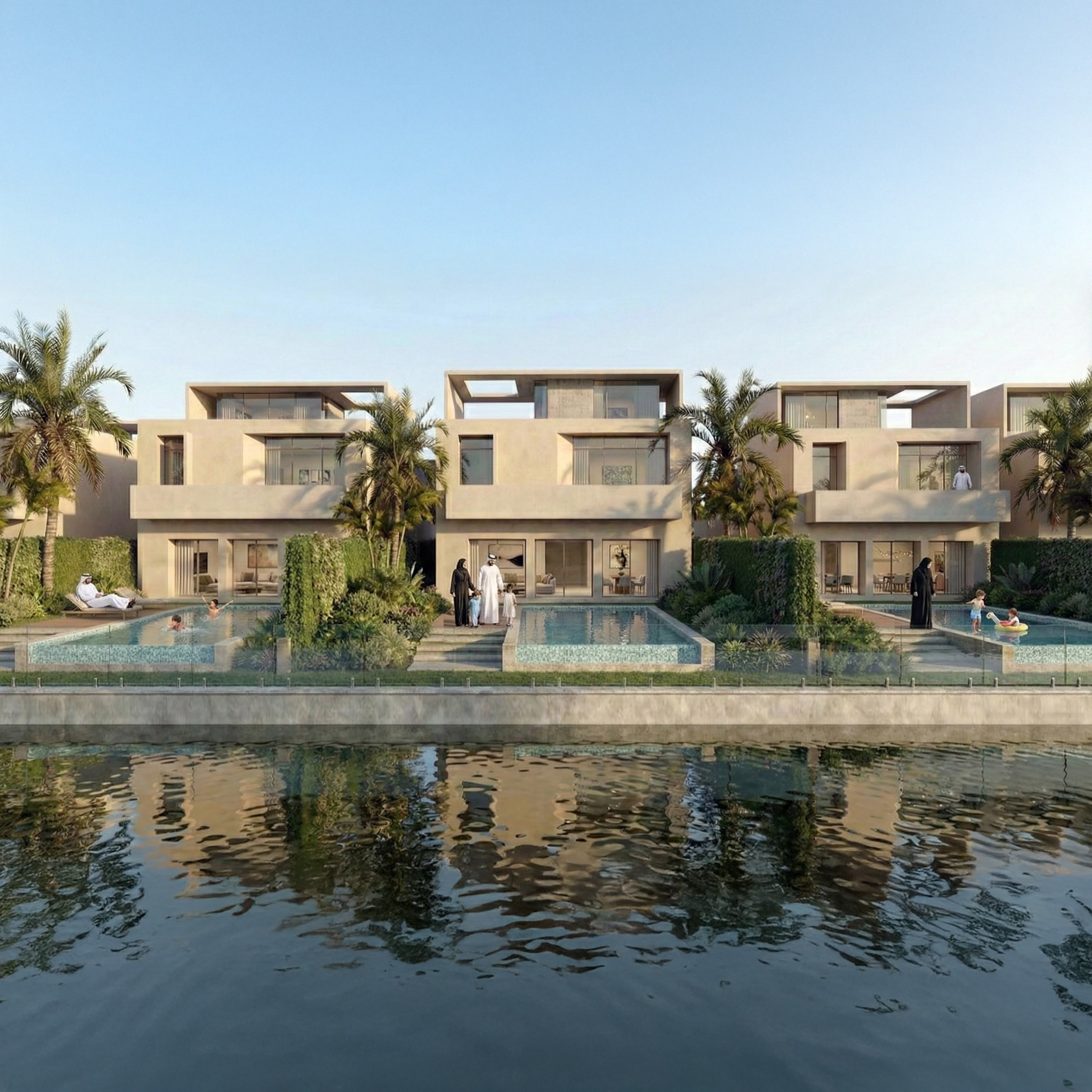 Danat Al Bahrain waterfront villa development designed by nicholas.design