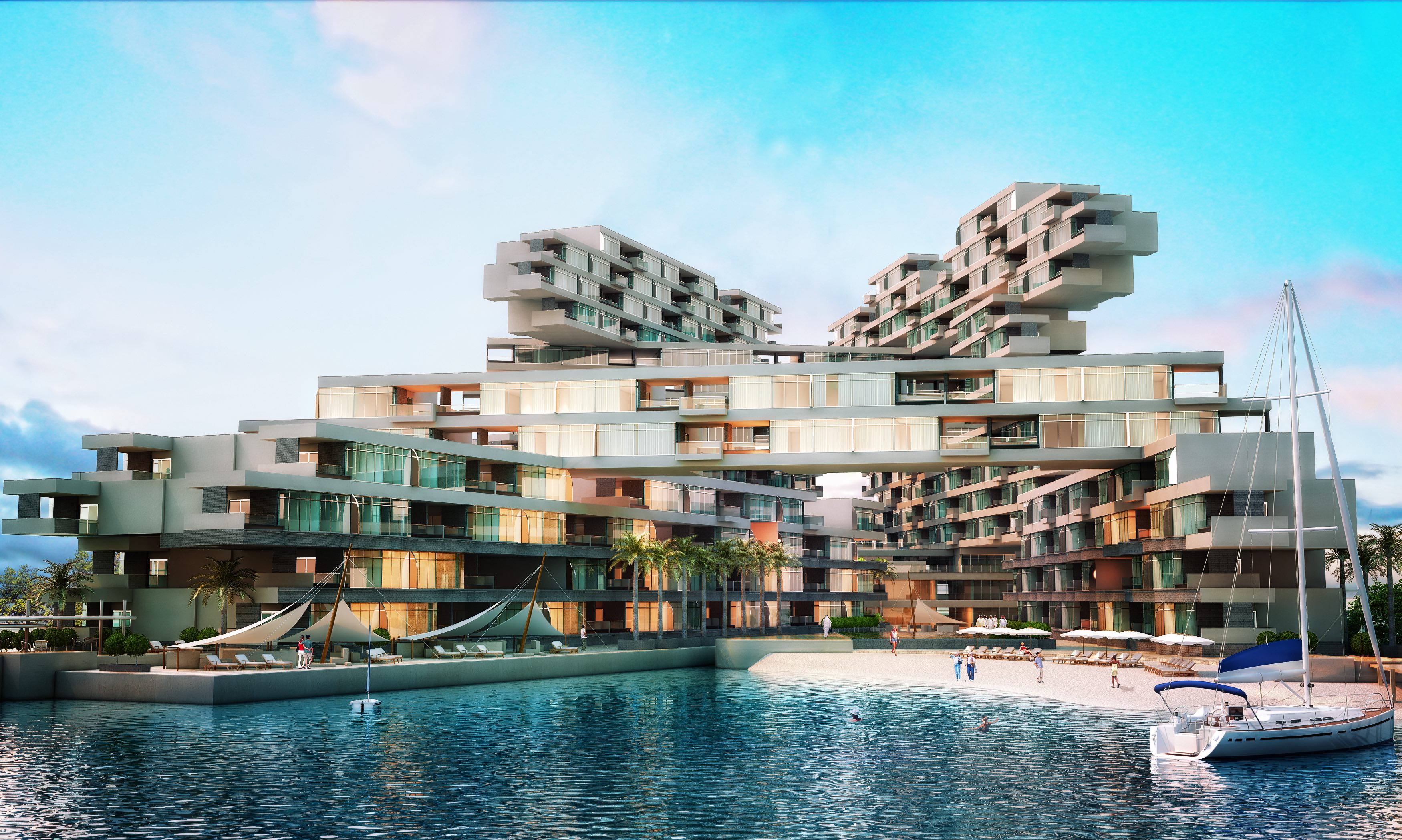 Arad Hotel resort development in Bahrain designed by nicholas.design