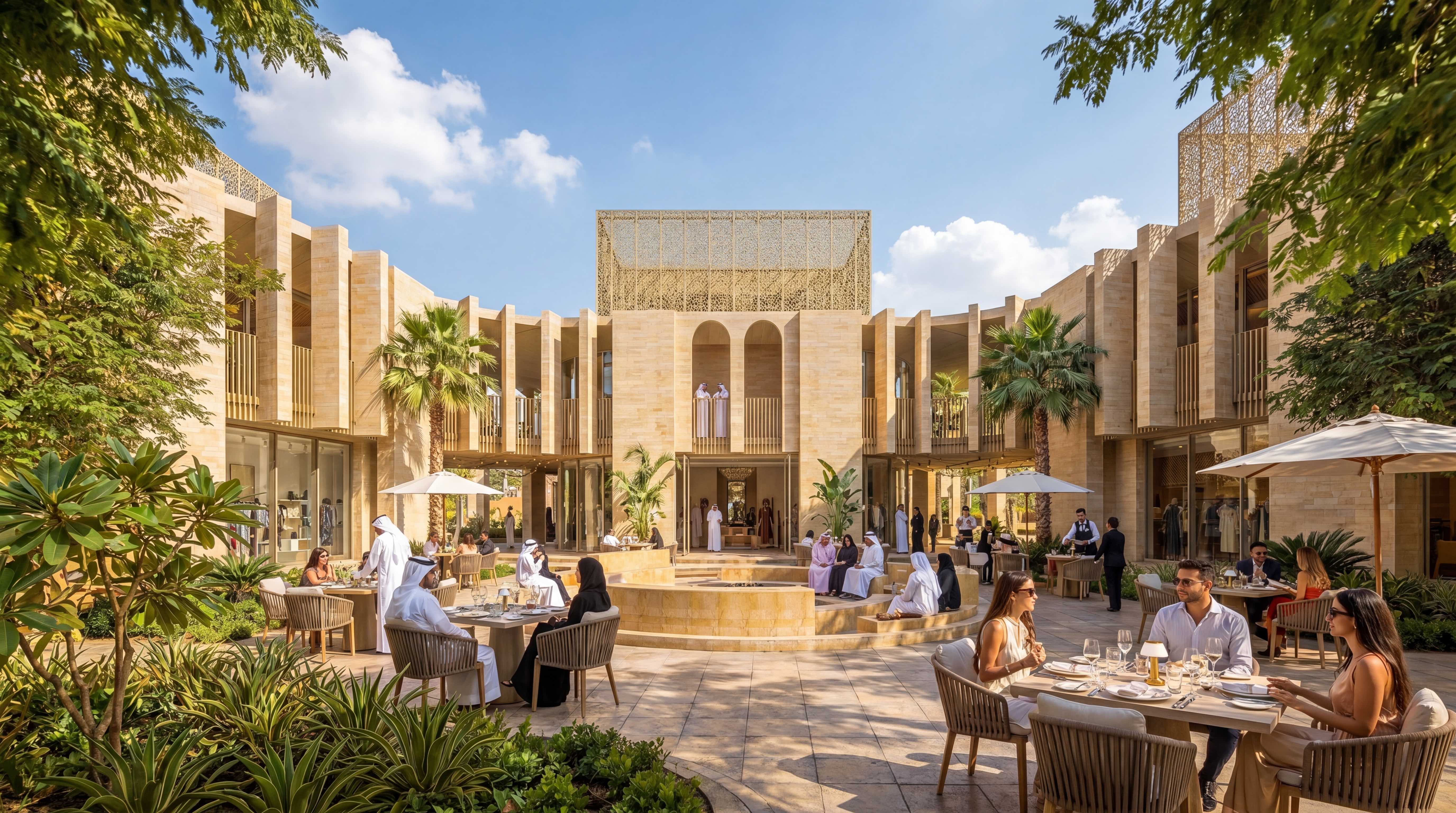 Saudi Arabian retail precinct designed by nicholas.design