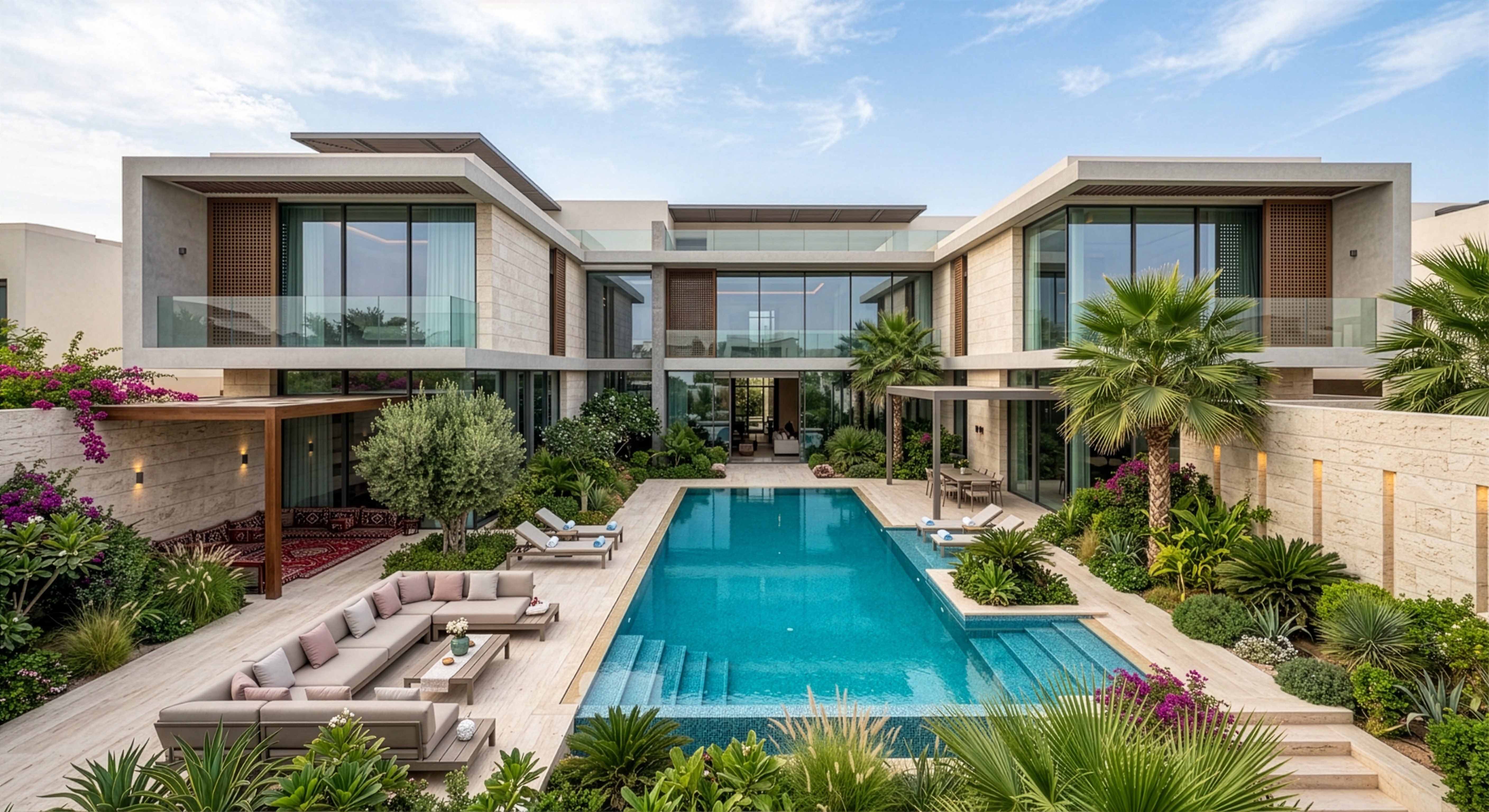 Courtyard villa designed by nicholas.design in Bahrain