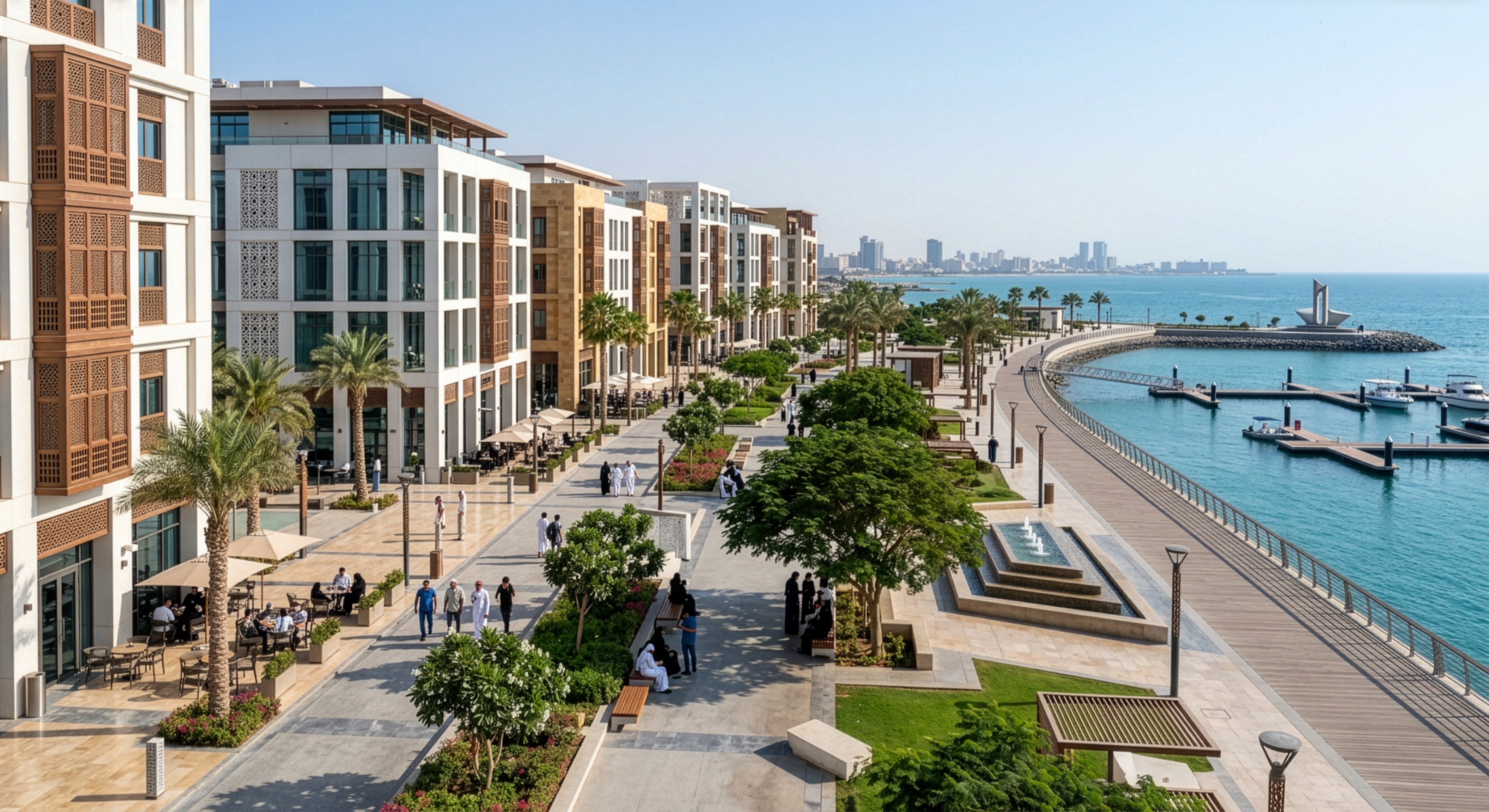 East Point Riffa public realm and streetscape designed by nicholas.design