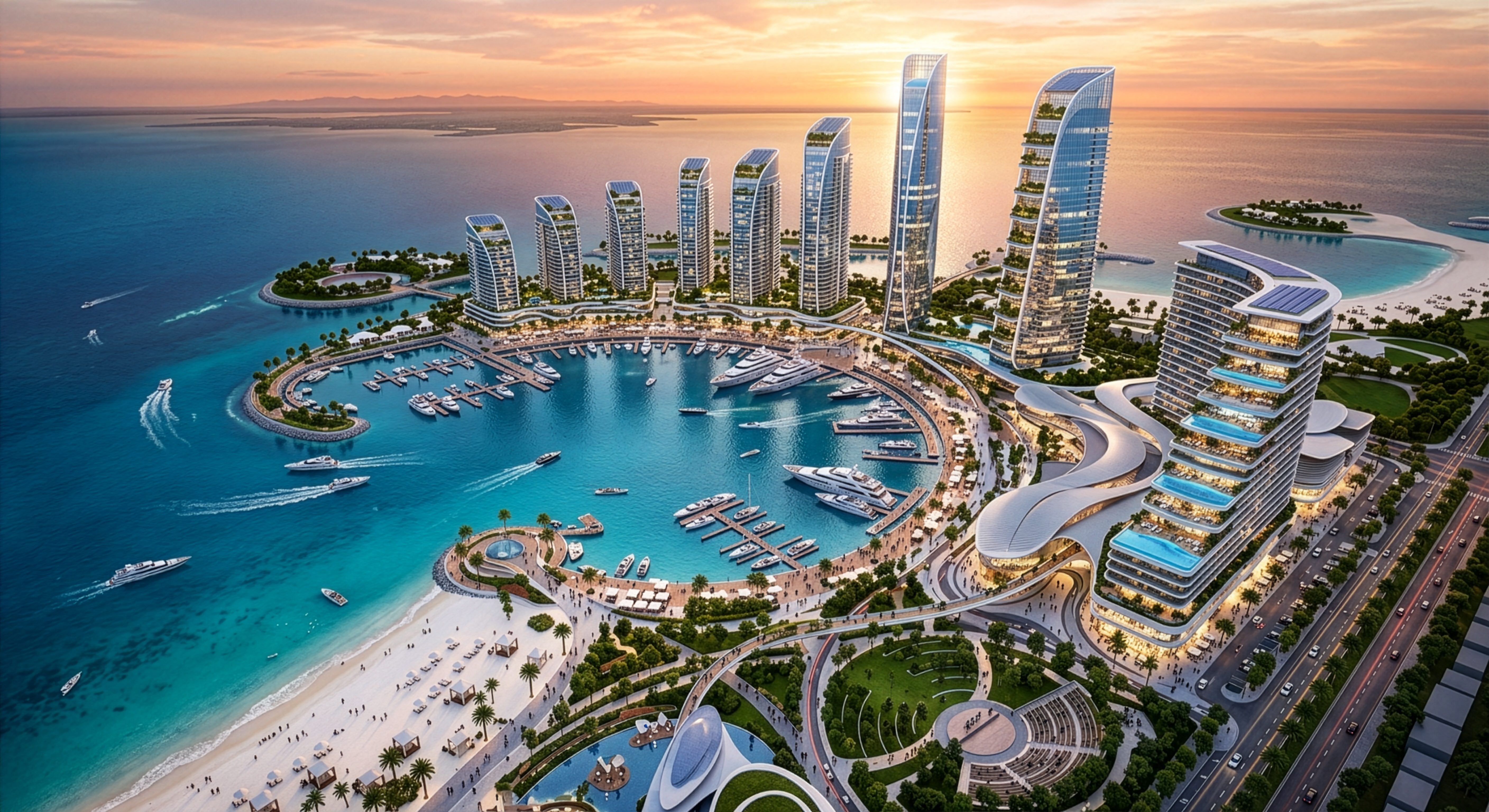 Durrat Al Bahrain master-planned resort islands designed by nicholas.design