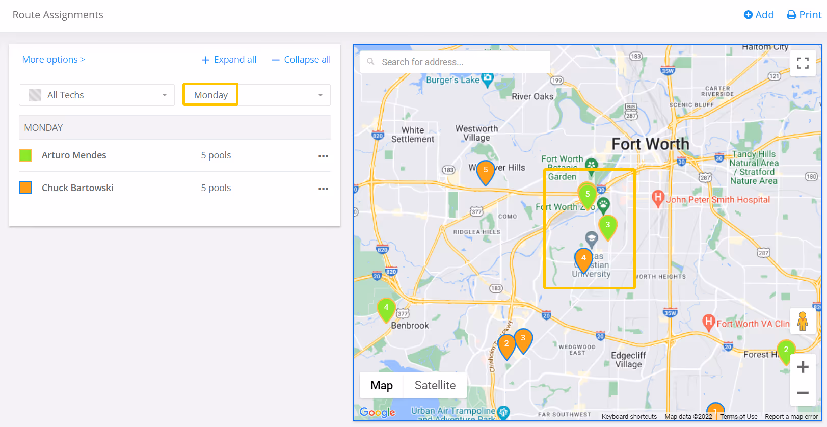 Change Route Assignments