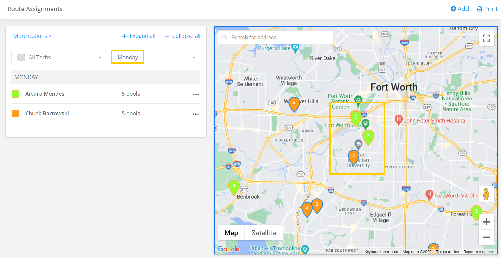 Change Route Assignments