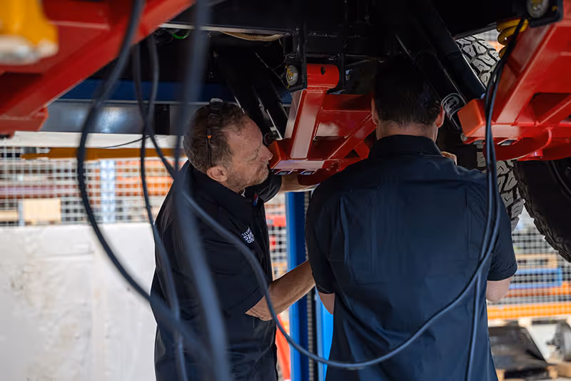 Tuson Sway Control System being Installed