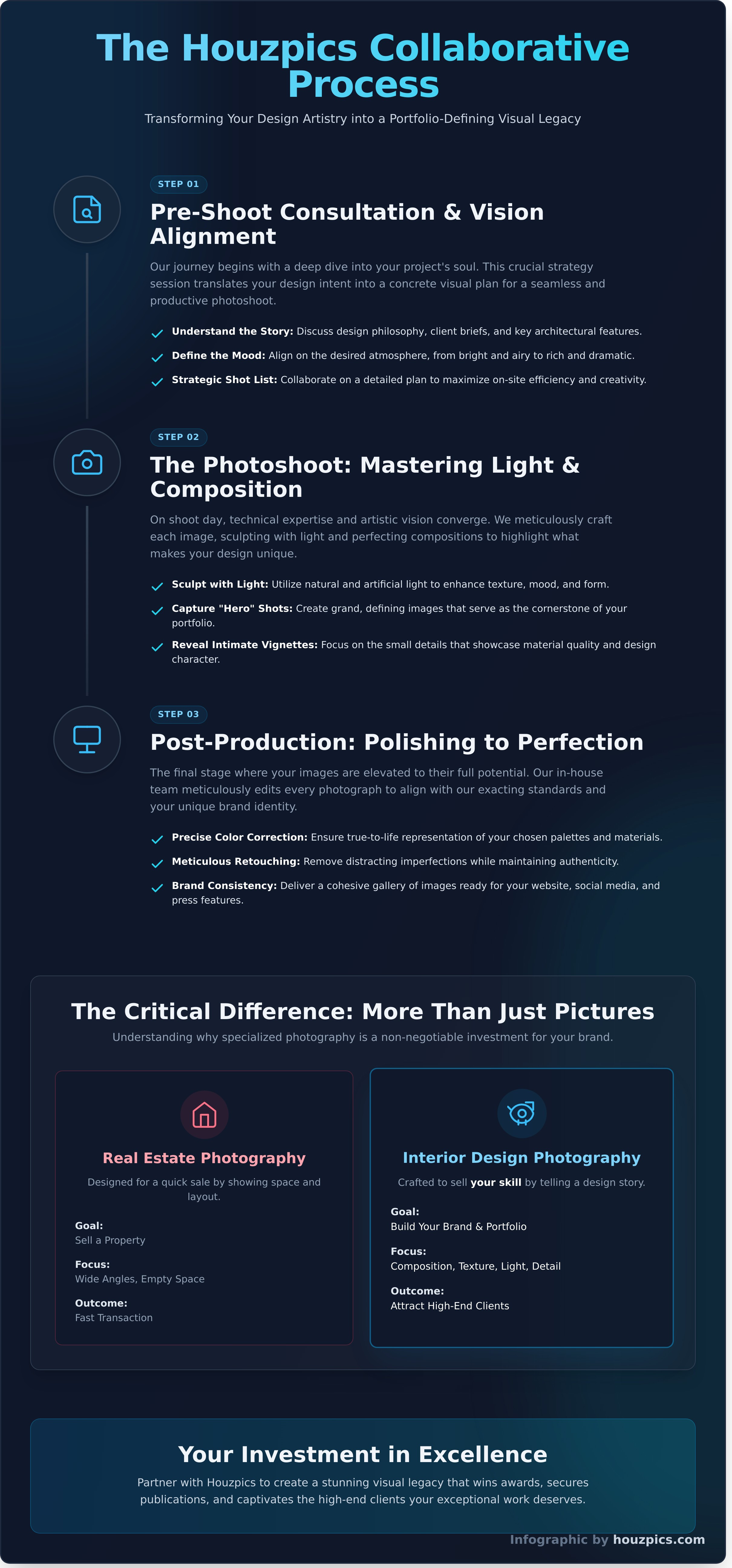 Interior design photographer bluffton infographic - visual guide