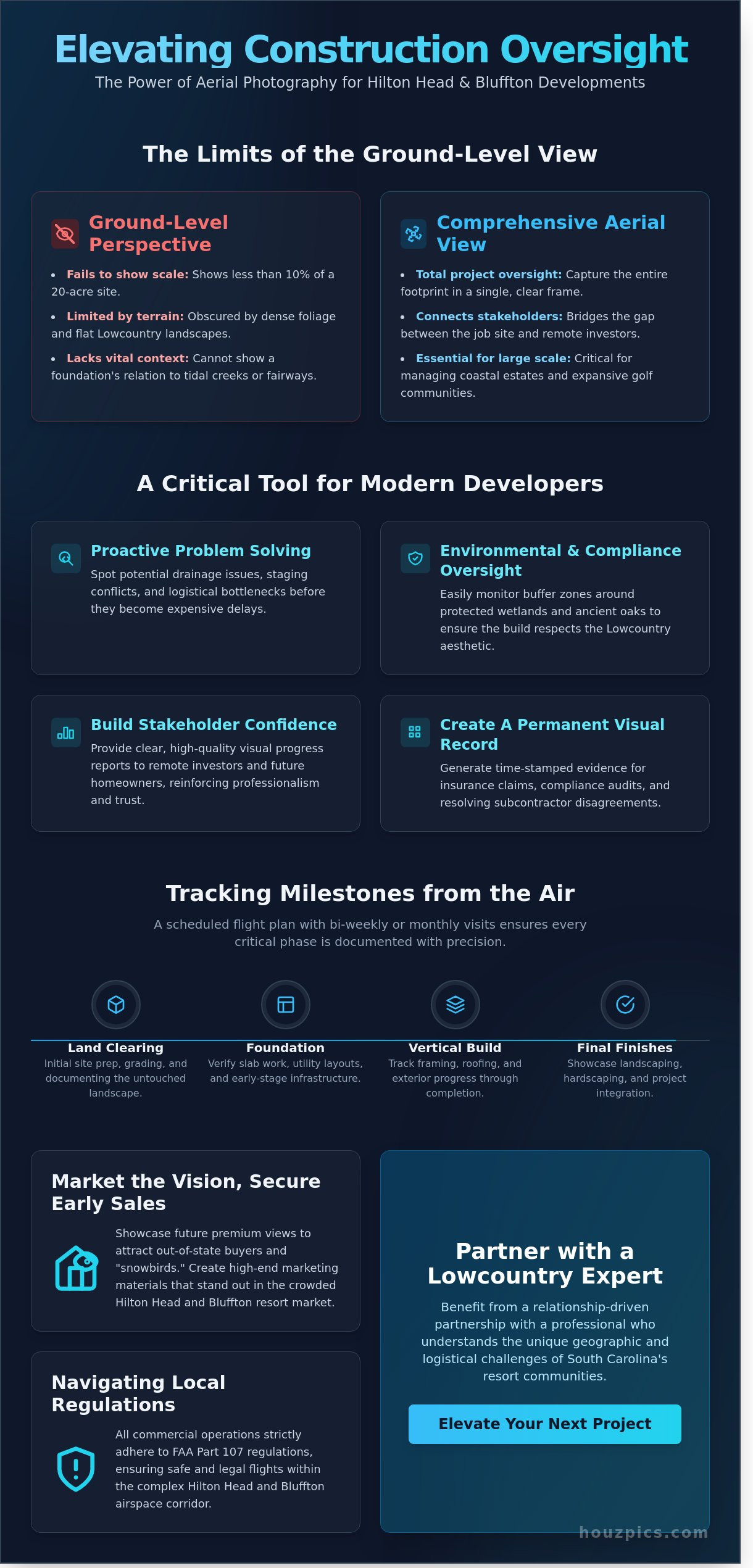 Aerial photography for construction projects hilton head