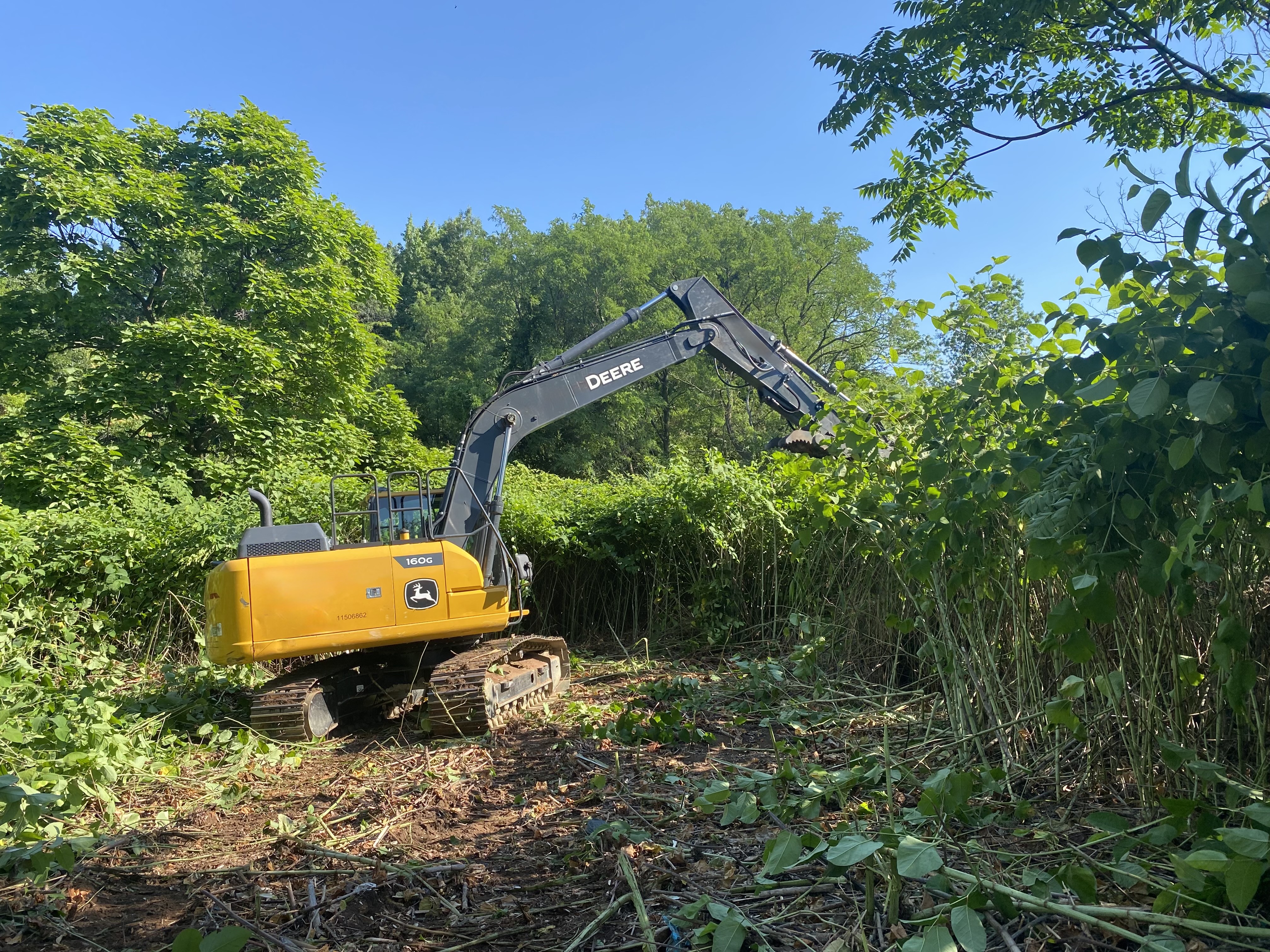Test pit excavation in progress