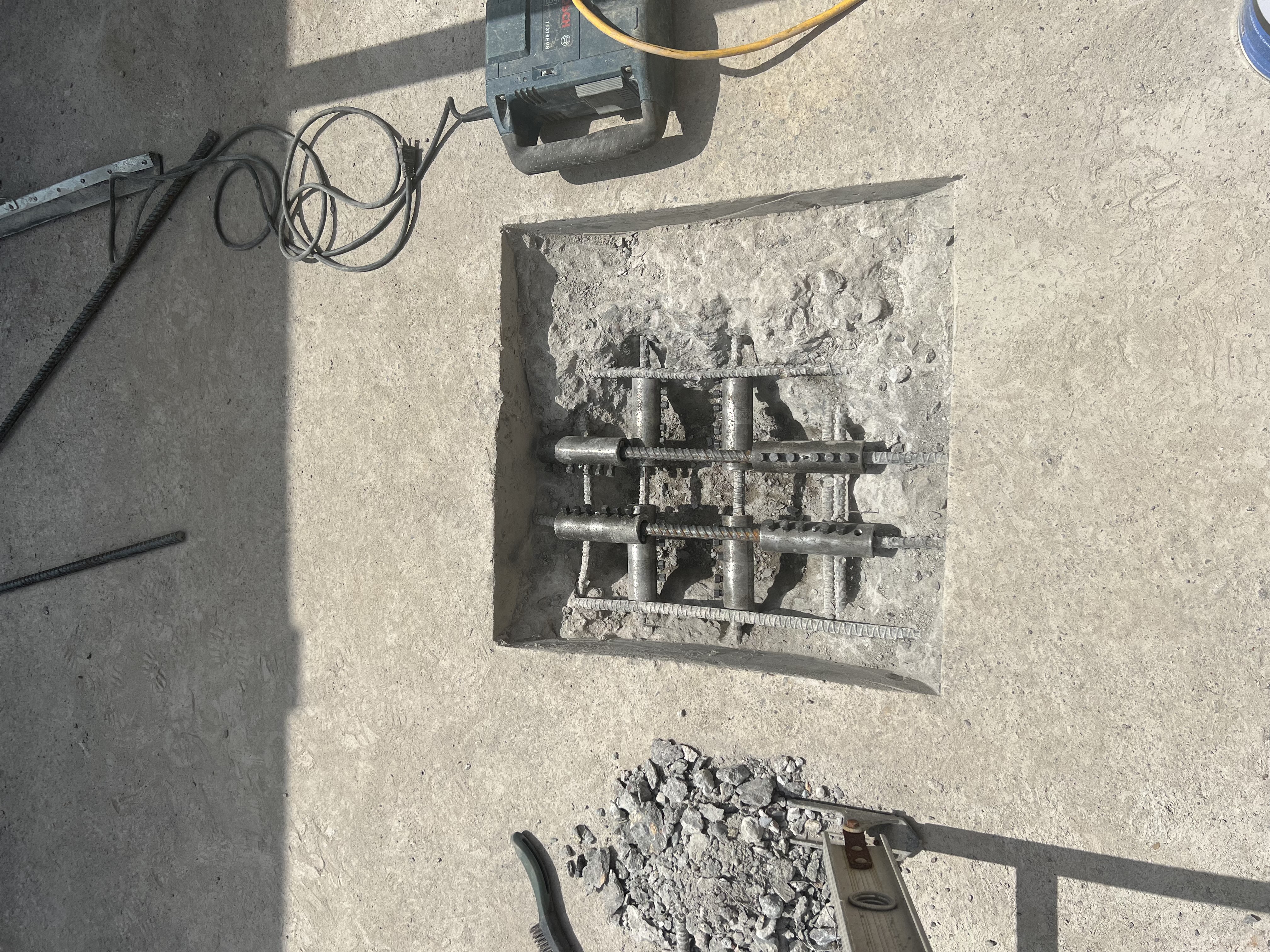 Test pit excavation in progress
