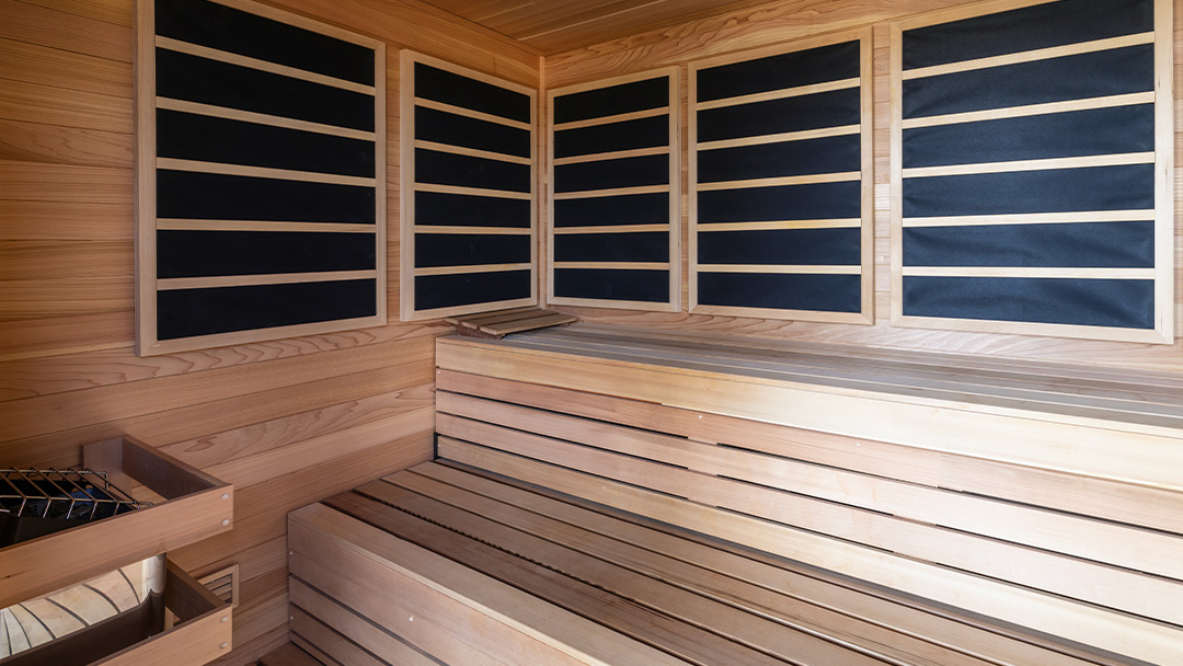 Residential custom sauna installed in home by Heritage Custom Saunas