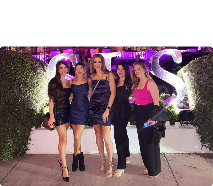 eve team at the party 