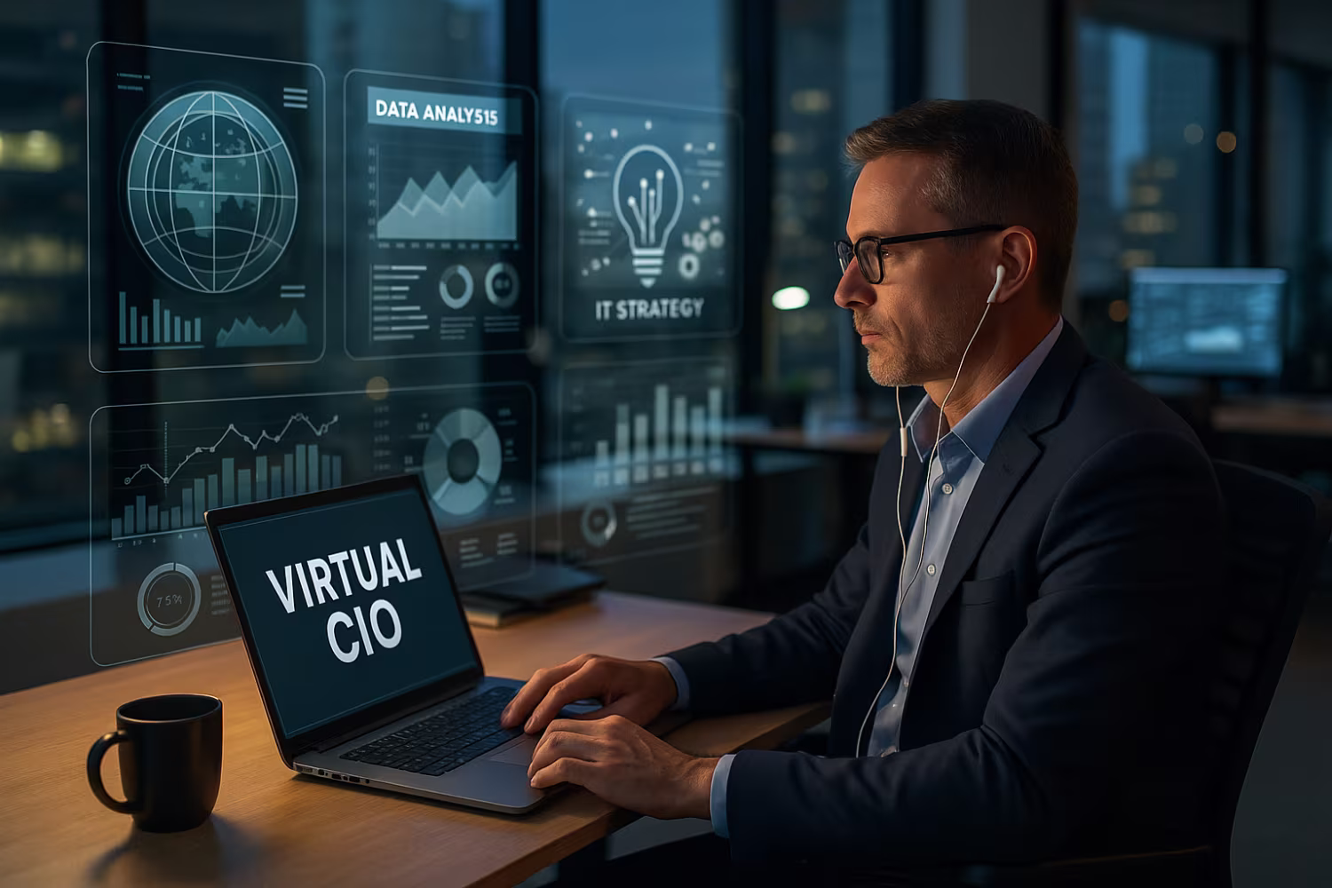 Virtual CIO working remotely