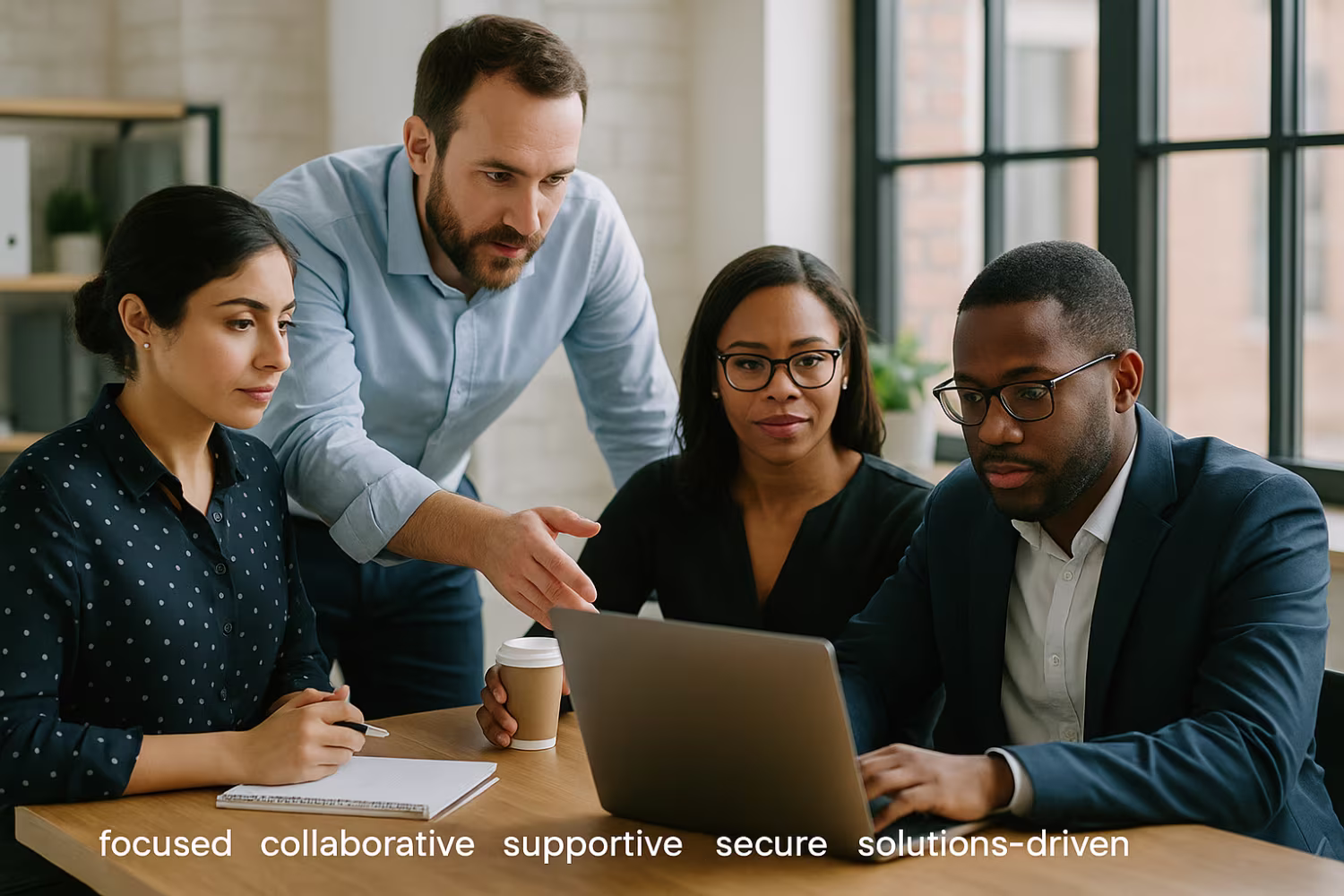 Diverse finance professionals discussing IT strategies