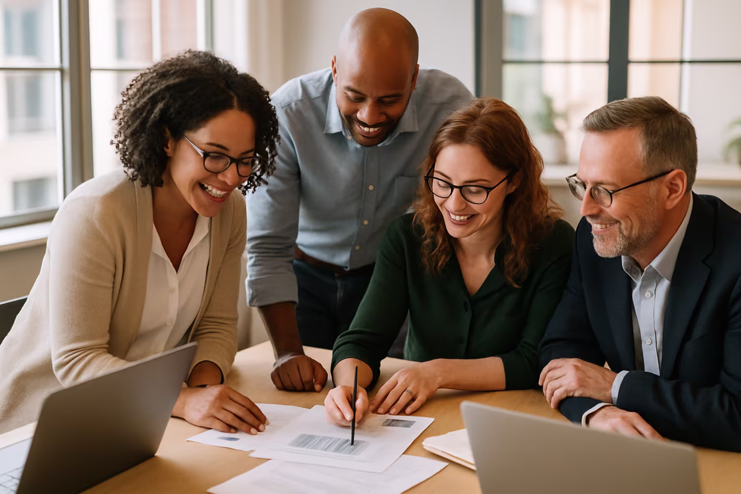 Diverse team discussing business continuity versus disaster recovery