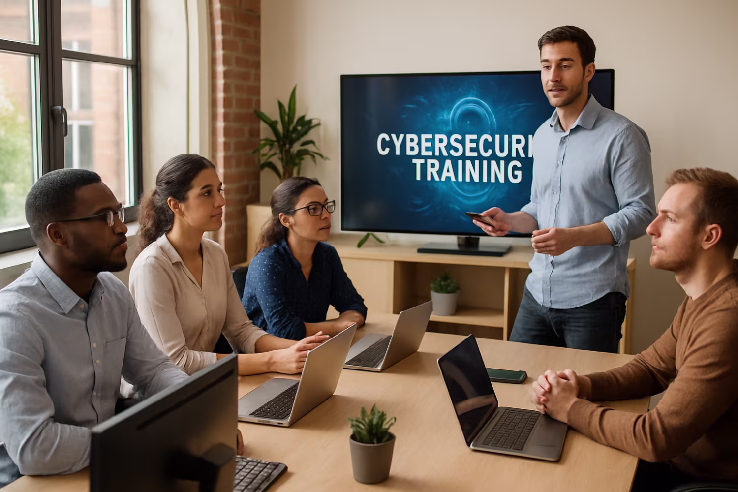 Employees learning phishing attack prevention