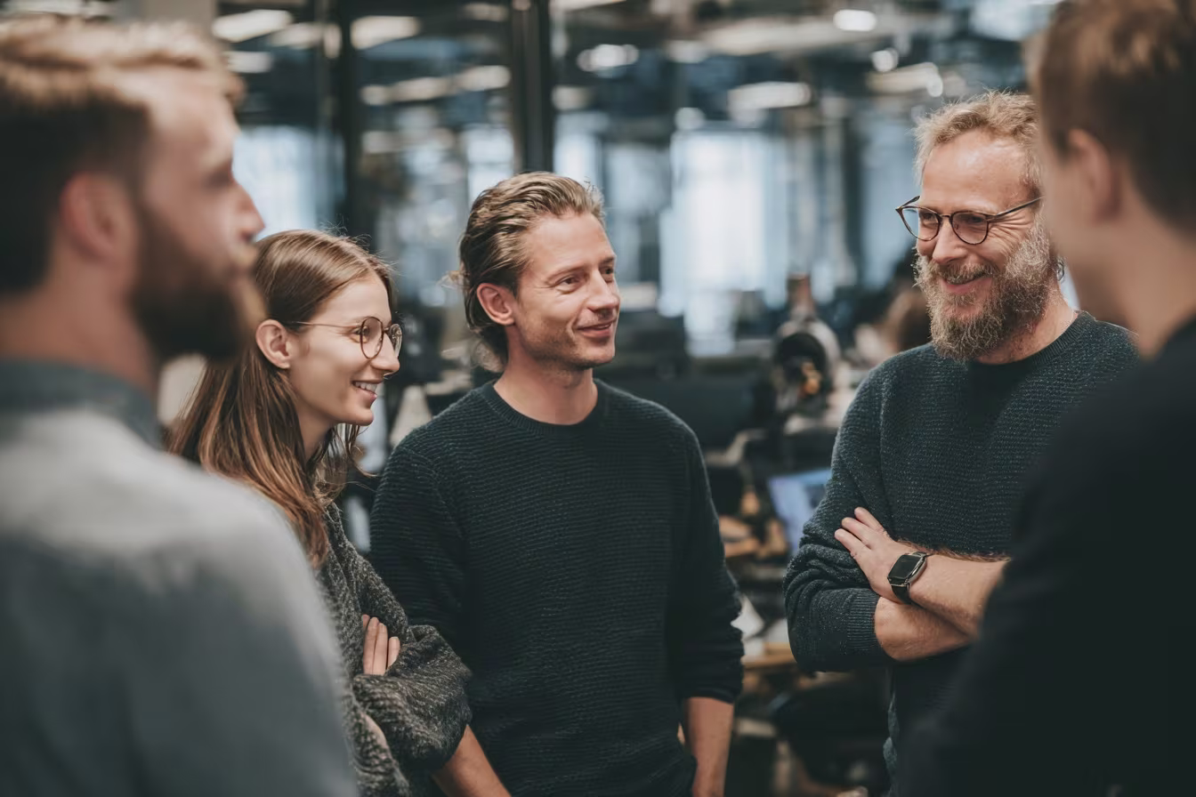 Diverse team discussing endpoint detection and response