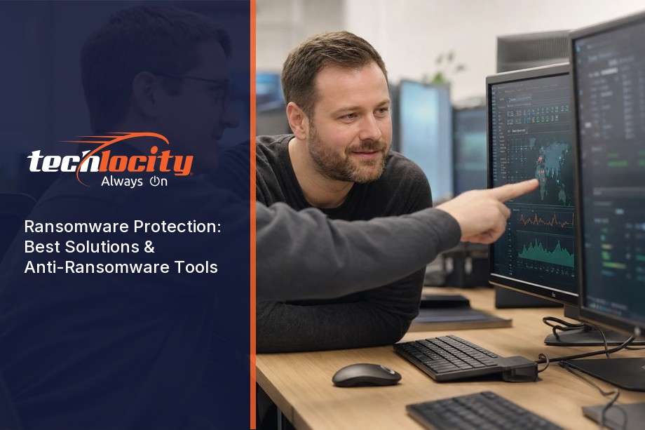 IT security agent working on his powerhouse software.