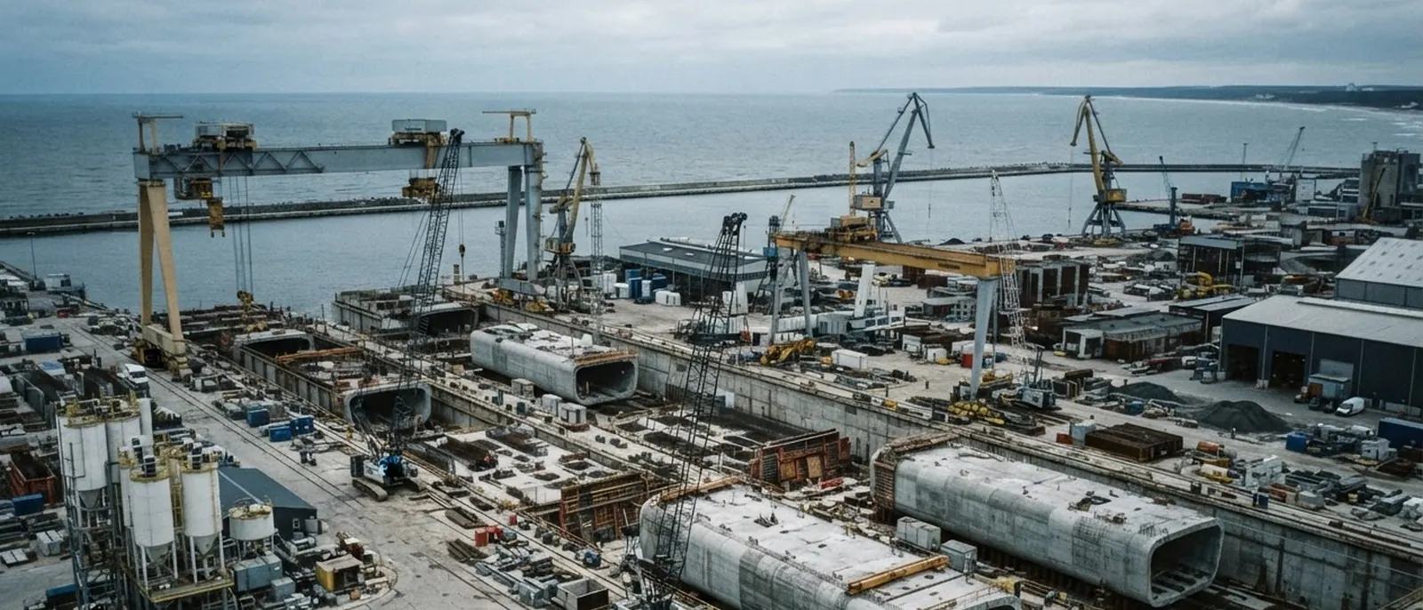 Rødbyhavn and Fehmarn. The immersed-tunnel phase began in May 2026, with 89 elements planned across the Danish-German strait.