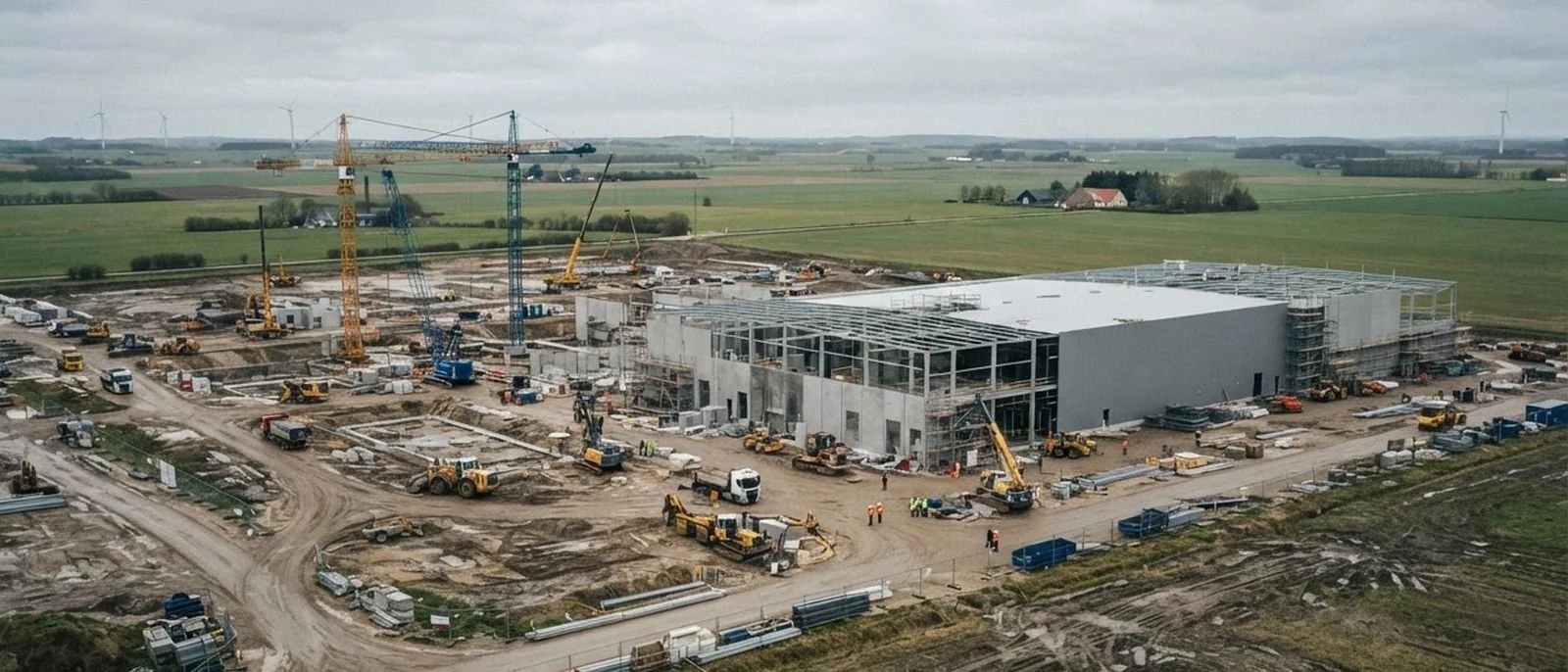 Køge, Zealand. Microsoft's Phase 2 excavation and construction began in March 2026 and runs to April 2028.