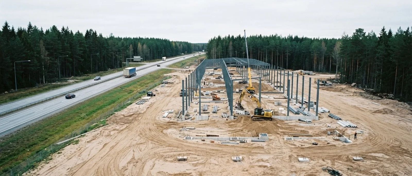 Pajarila, Lappeenranta. Nebius is building an AI factory of up to 310MW on 41 hectares south of Highway 6.