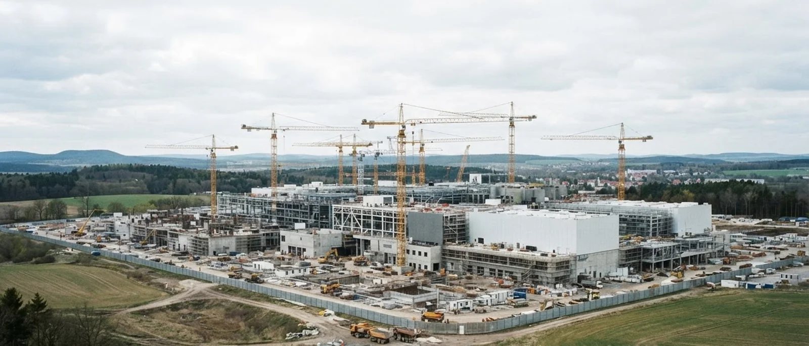 Dresden, Saxony. ESMC's roughly €10 billion fab is Saxony's biggest construction site, scaling towards 5,000 workers.