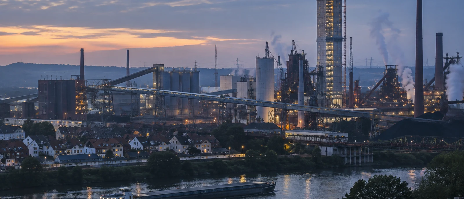 Duisburg, North Rhine-Westphalia. The operator has published a peak of up to 2,000 construction workers for the direct reduction plant.