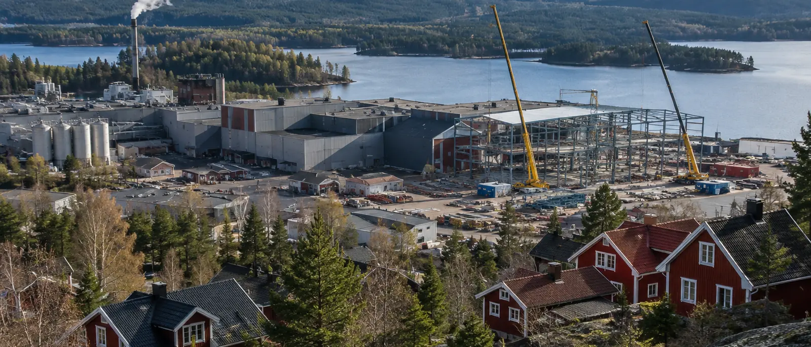 Ludvika, Dalarna. The municipality states an acute housing shortage driven by the factory expansion programme.