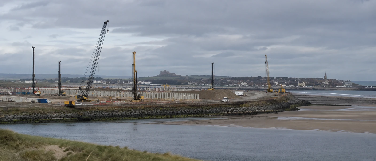 Blyth, Northumberland. Foundations for the first two halls of the QTS Cambois campus were under way in August 2026.