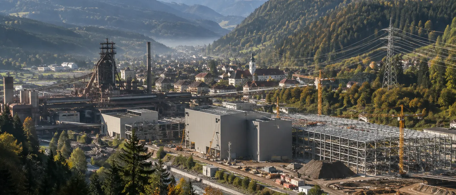 Leoben, Styria. The Donawitz arc furnace unit is planned to produce about 850,000 tonnes of steel a year from 2027.