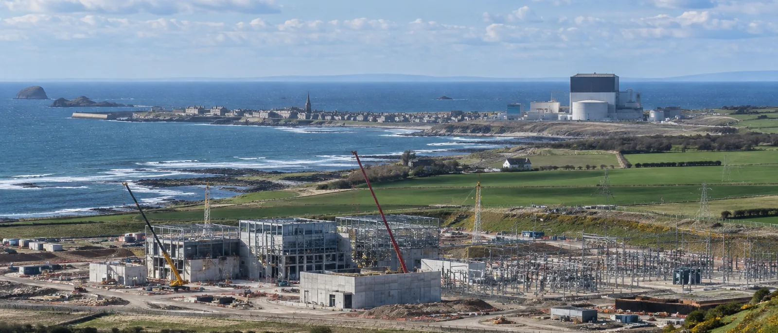 Dunbar, East Lothian. The Eastern Green Link 1 converter station at Torness is expected to complete in 2029.