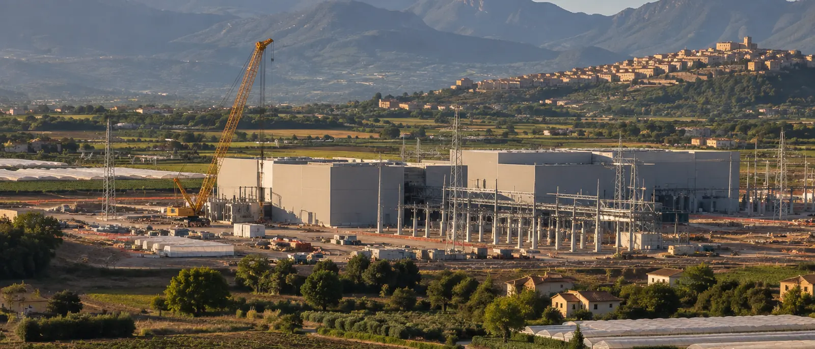 Eboli, Campania. A 500 tonne jetty opened at Torre del Tusciano in September 2026 to land Tyrrhenian Link transformers.